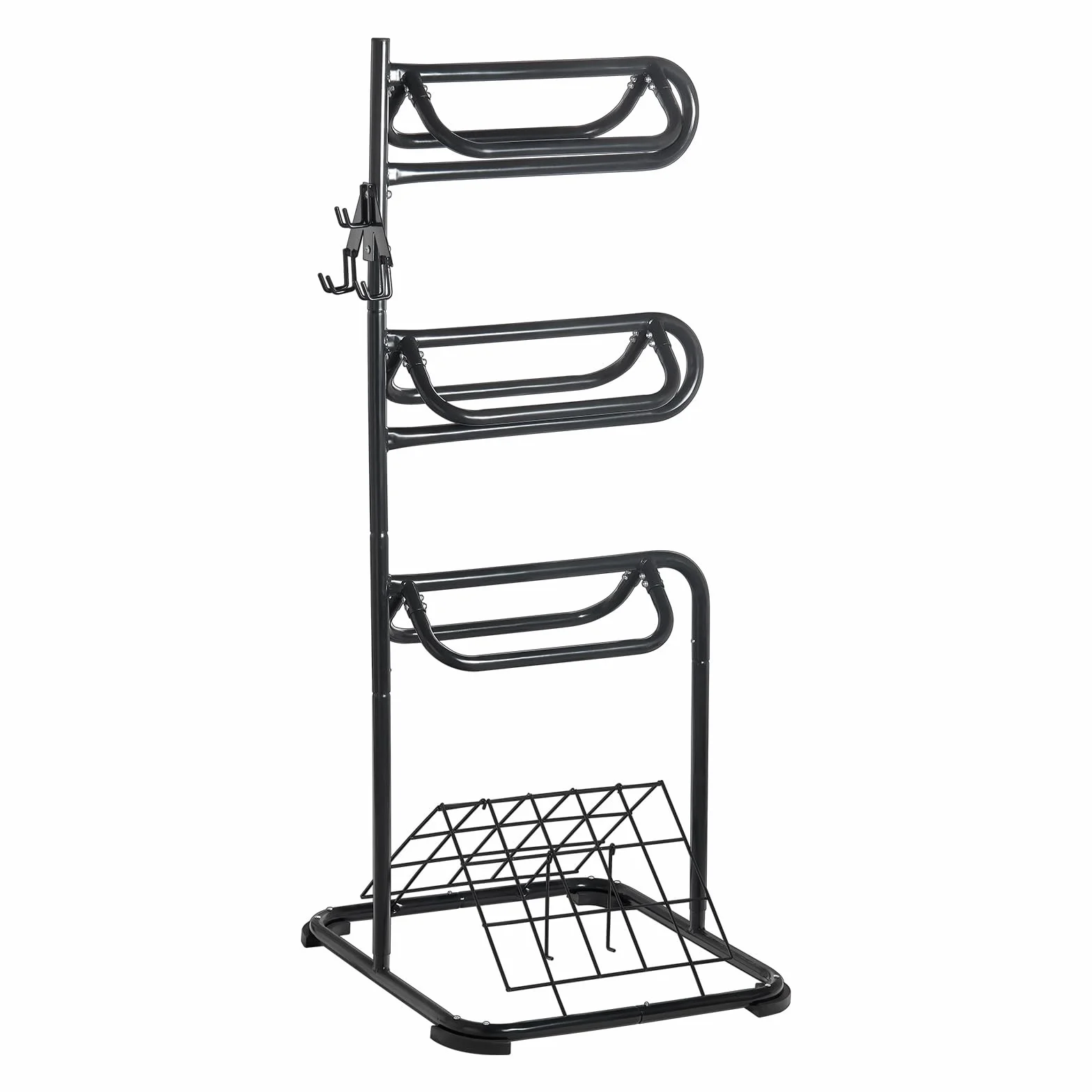 VEVOR Support de Selle Cheval, Porte-Selle Anglais Western Autoportant, Niveaux Rotatifs, Rangement de Couverture et Coussin, pour Matériels Chevaux d'Équitation, Organisation de Sellerie, d'Écuries