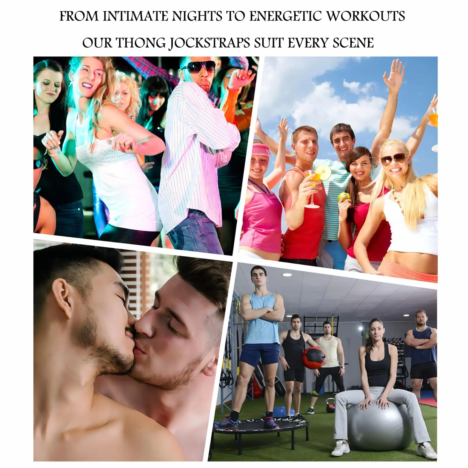 JOCKMAIL Slip pour homme Jockstrap Rainbow Comfort Sous-vêtements pour homme Jockstrap Athlétique Supporter