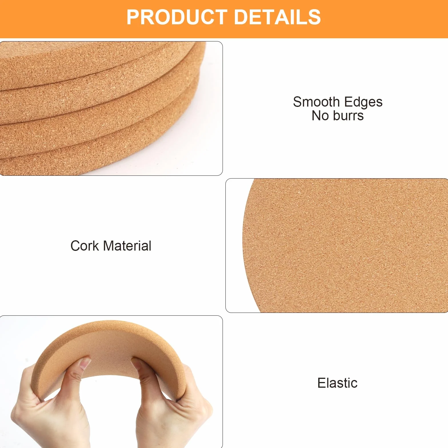 Dessous de Plat en Liège 19 cm Ronds pour Casseroles et Poêles