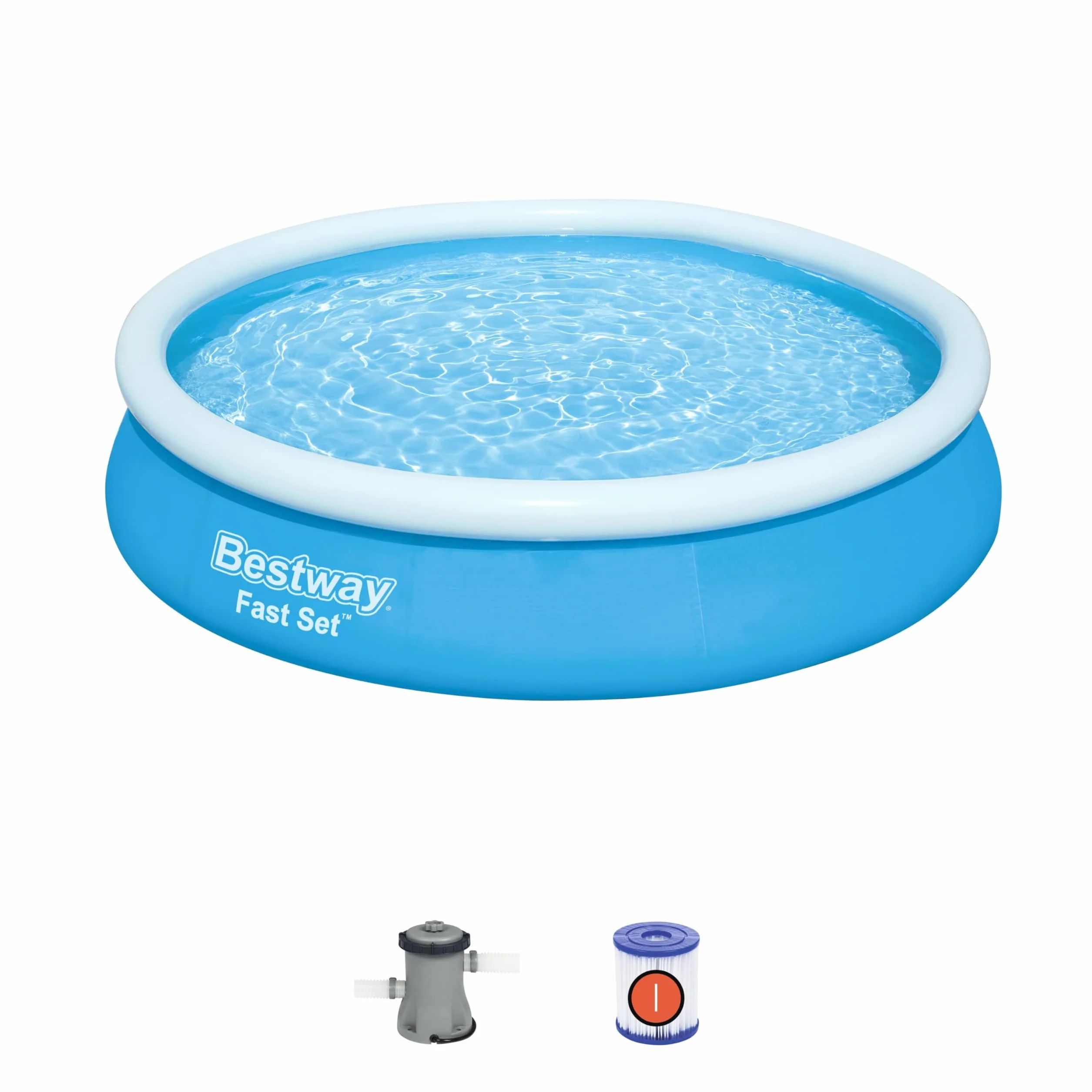 BESTWAY Piscine autoportante Ronde Fast Set 366 x 76 cm Filtration