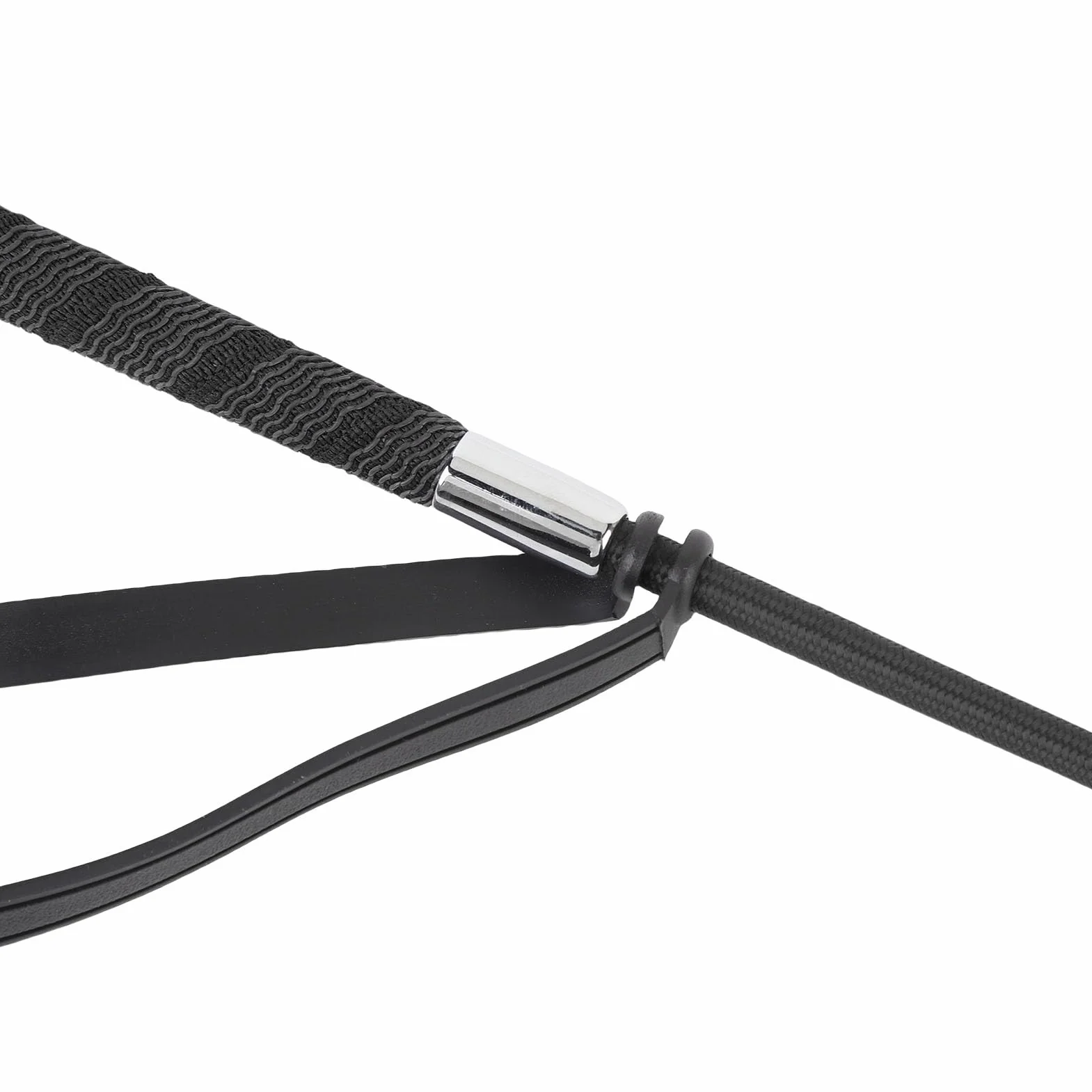 Cravache D'équitation, équipement équestre de Dressage, 68 Cm, Poignée Antidérapante, Tige en Fibre PC, Embout Cuir, Capuchon Champignon plaqué, Dragonne en Caoutchouc pour Le
