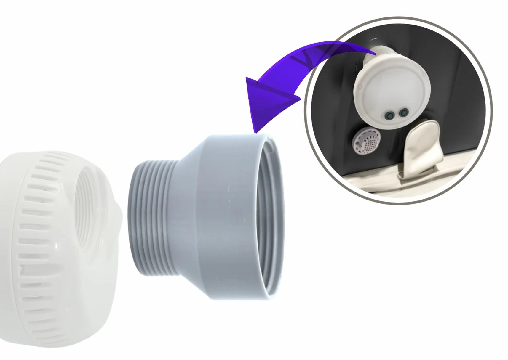 Adaptateur Convertisseur Lumière Led Compatible Intex Wave Spa Canadian Spa Grand Rapids Portable