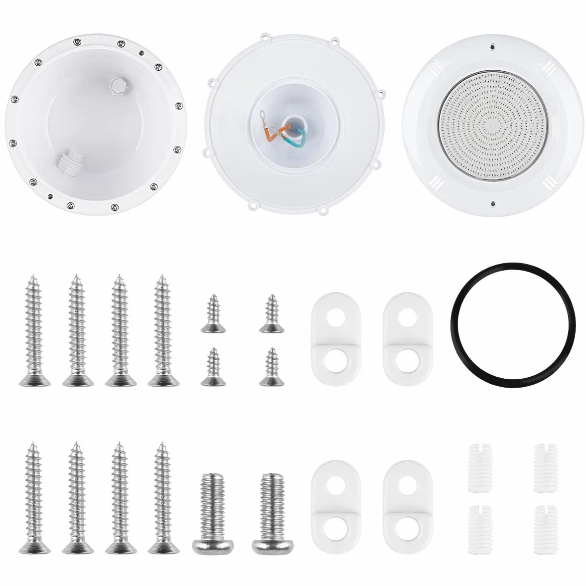 PAR56 Niche Encastrable LED Piscine Cadre de Montage waterproof pour Piscines Béton Joint O-ring Accessoires éclairage câble 2 m