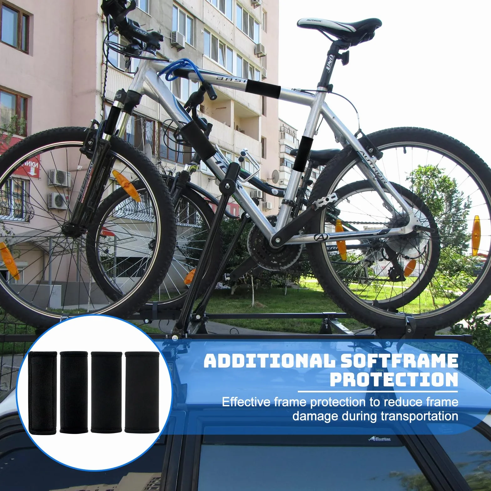 4 Protection Cadre Velo-protections de cadre de vélo,Protection Cadre Velo Carbone,Protection Cadre VTT,Protection de Transport pour Porte-vélos Protection, Protection Contre Les Rayures.