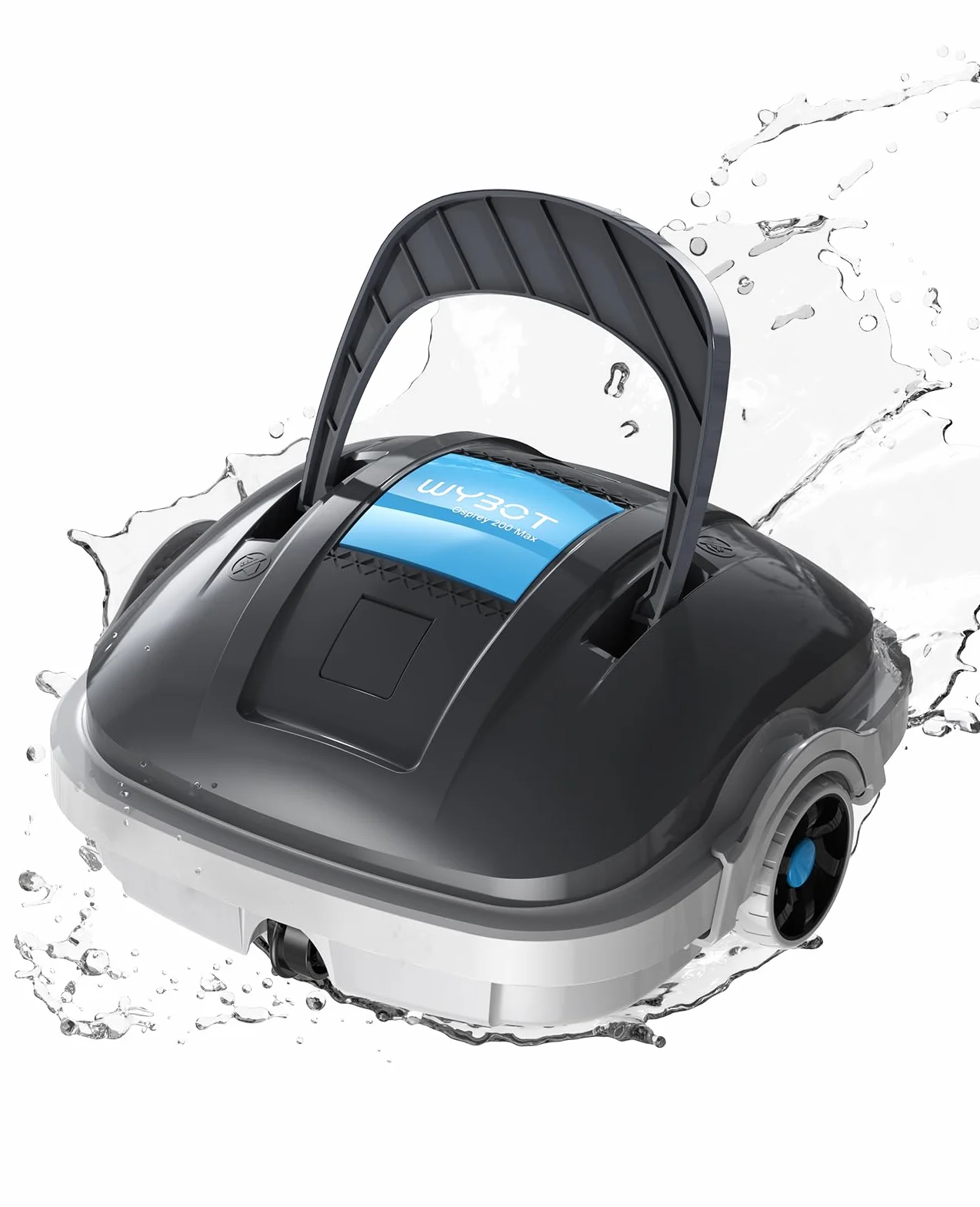 WYBOT Osprey 200 Max Robot Piscine sans Fil, Aspirateur Piscine Moteurs Doubles, Autonomie 100 Min, 80m², Gris foncé