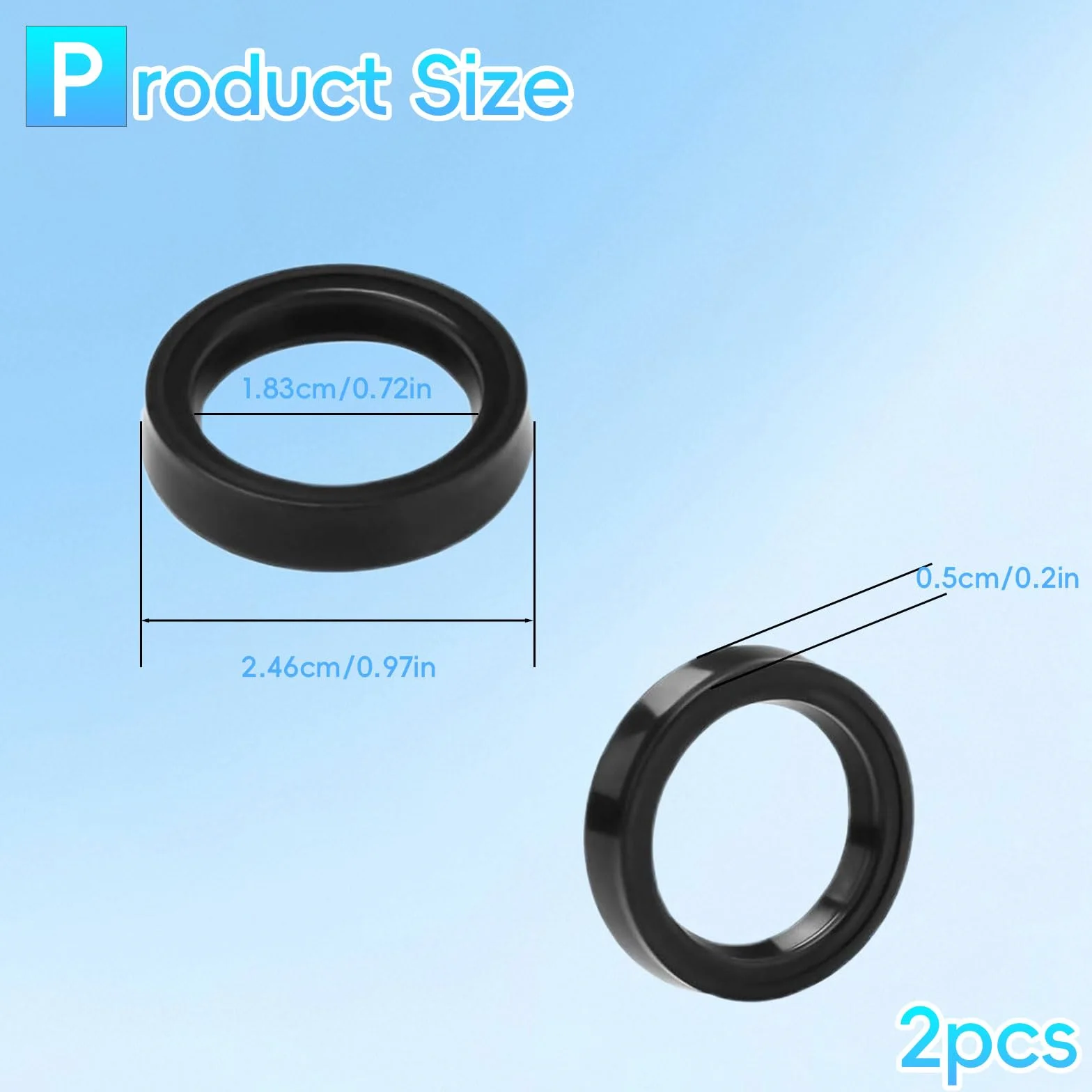 Joint pour Pompe Piscine Intex, 2 Pièces en Silicone, Remplacement pour Connecteur de Spa