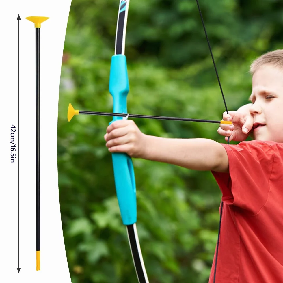 Flèche Ventouse 42 cm Tir à l'arc Flèches de Rechange Jouet Enfant Noir