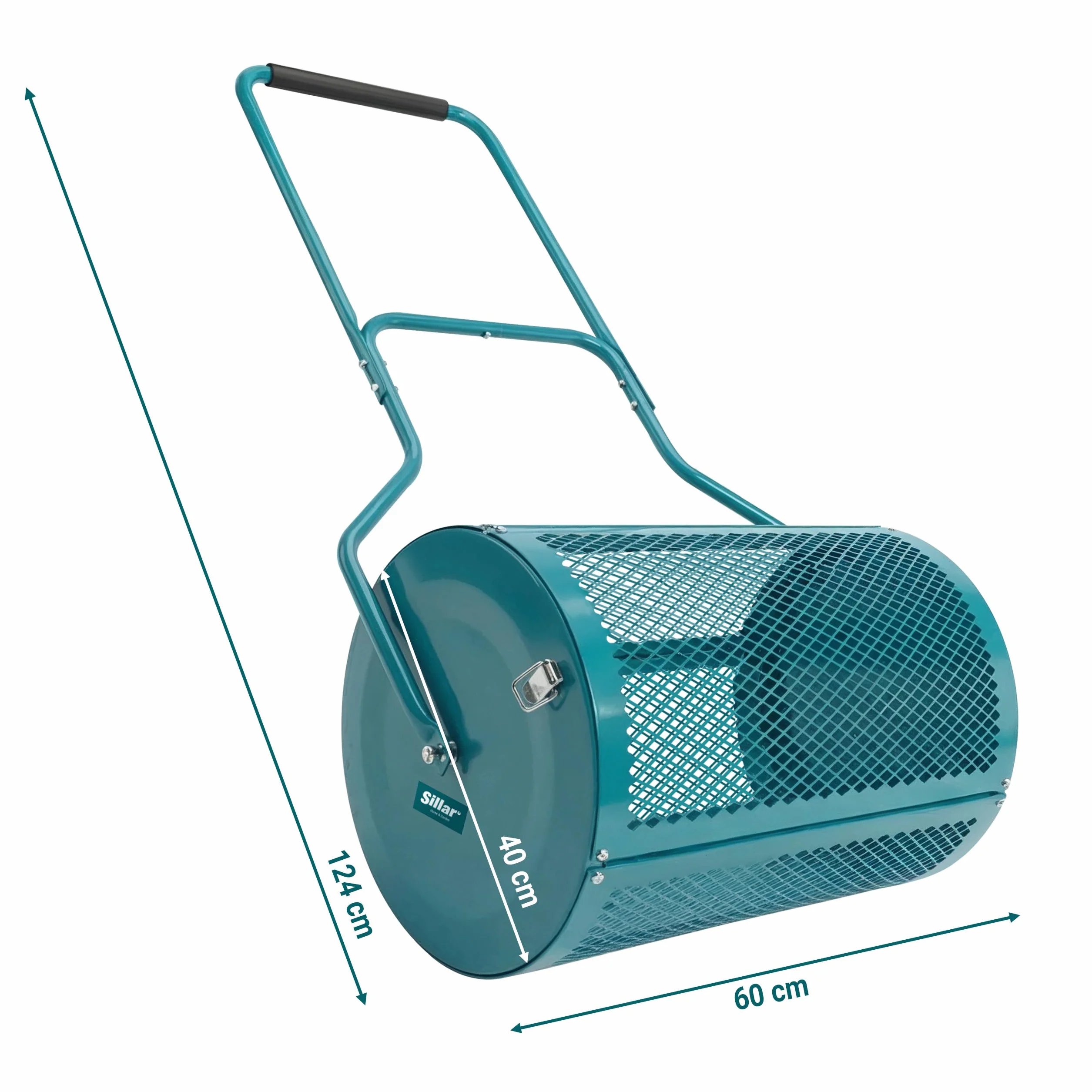 Sillar Épandeur Métallique à Compost 75 L, Rouleau en Treillis 40 x 60 cm, Composteur de Jardin
