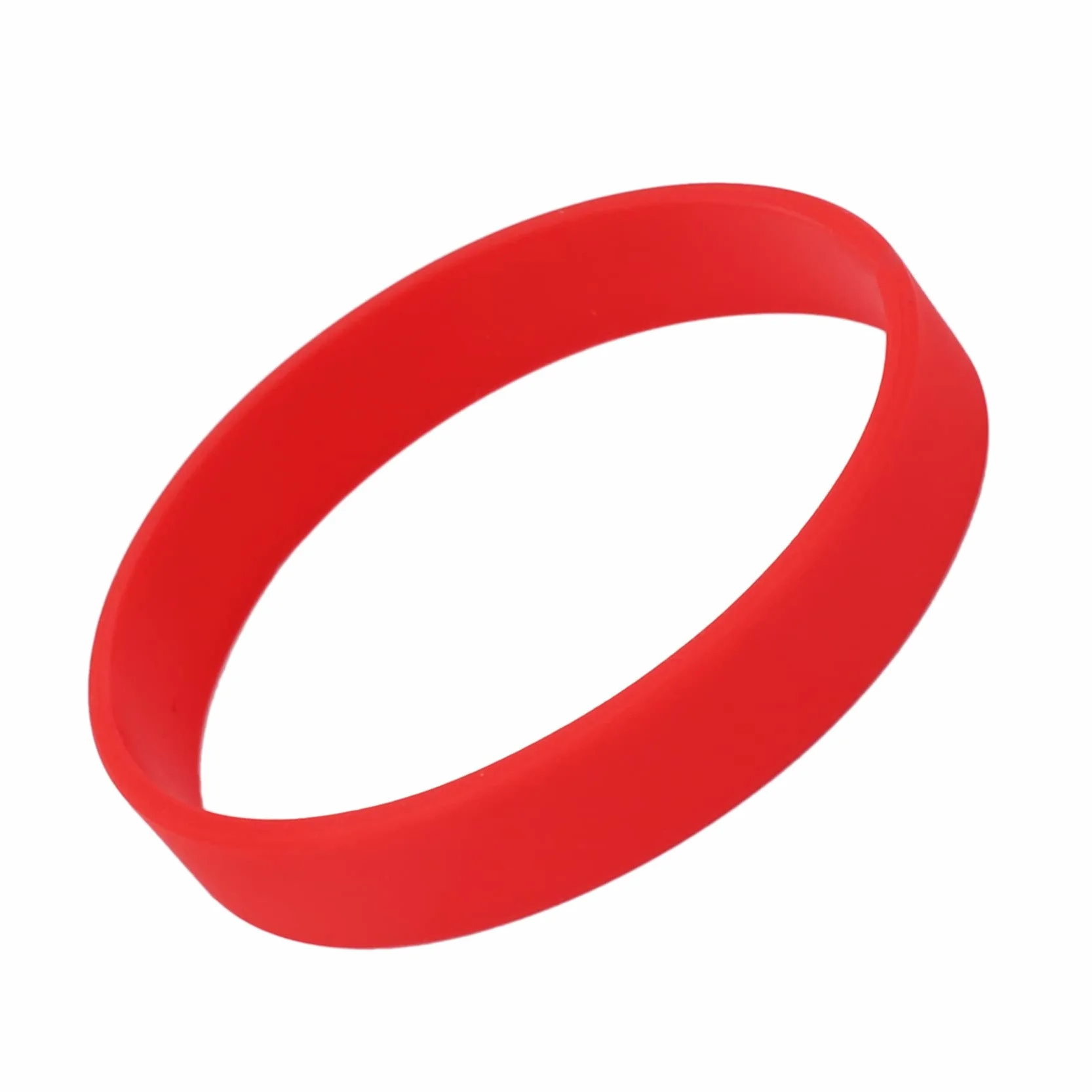 Bracelet élastique en caoutchouc de silicone rouge, 7 9 inch, Caoutchouc de silicone