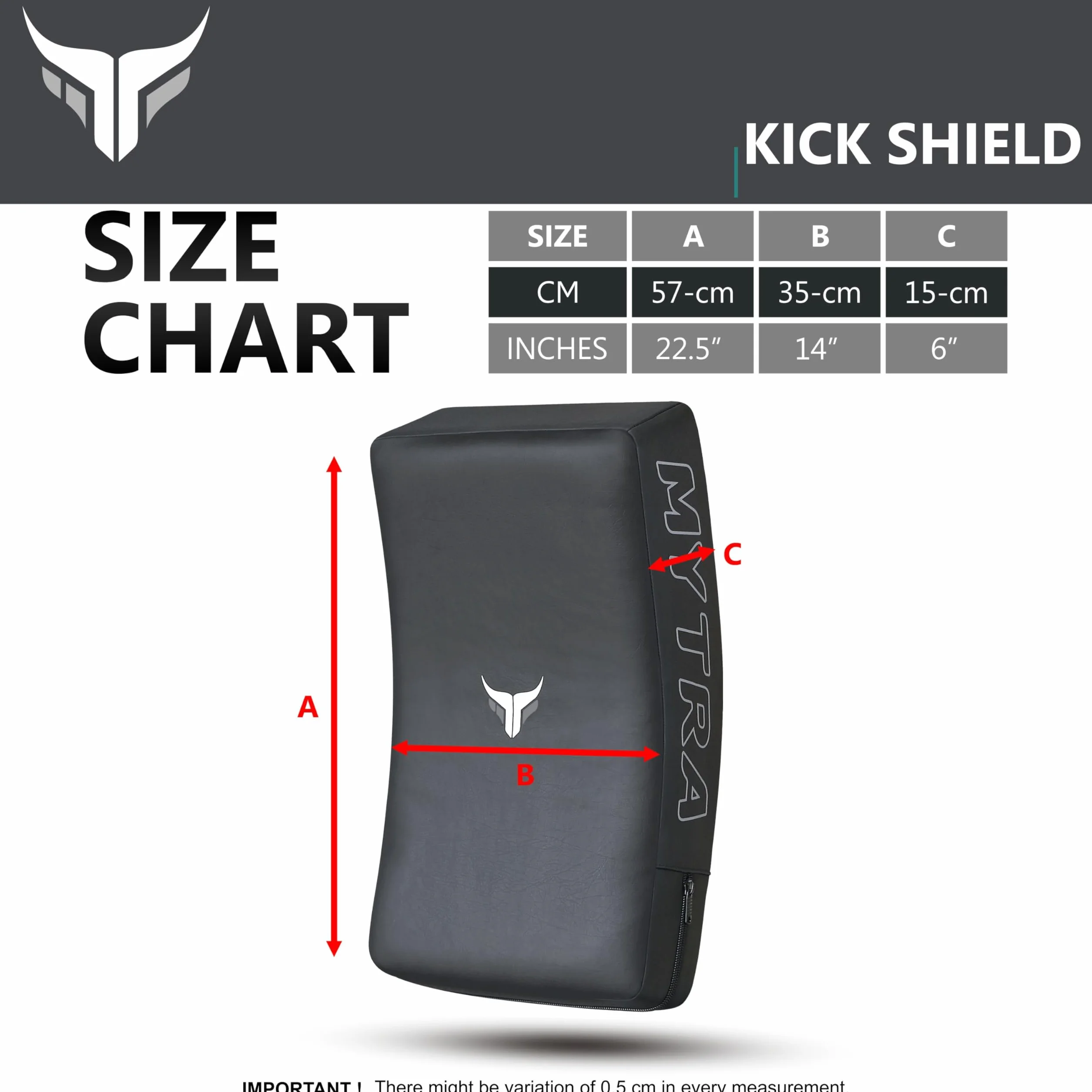 Mytra Fusion Bouclier de Coup de Pied pour la Boxe MMA Muay Thai Gym Workout Thai Kickboxing Kicking Strike Shield x 1