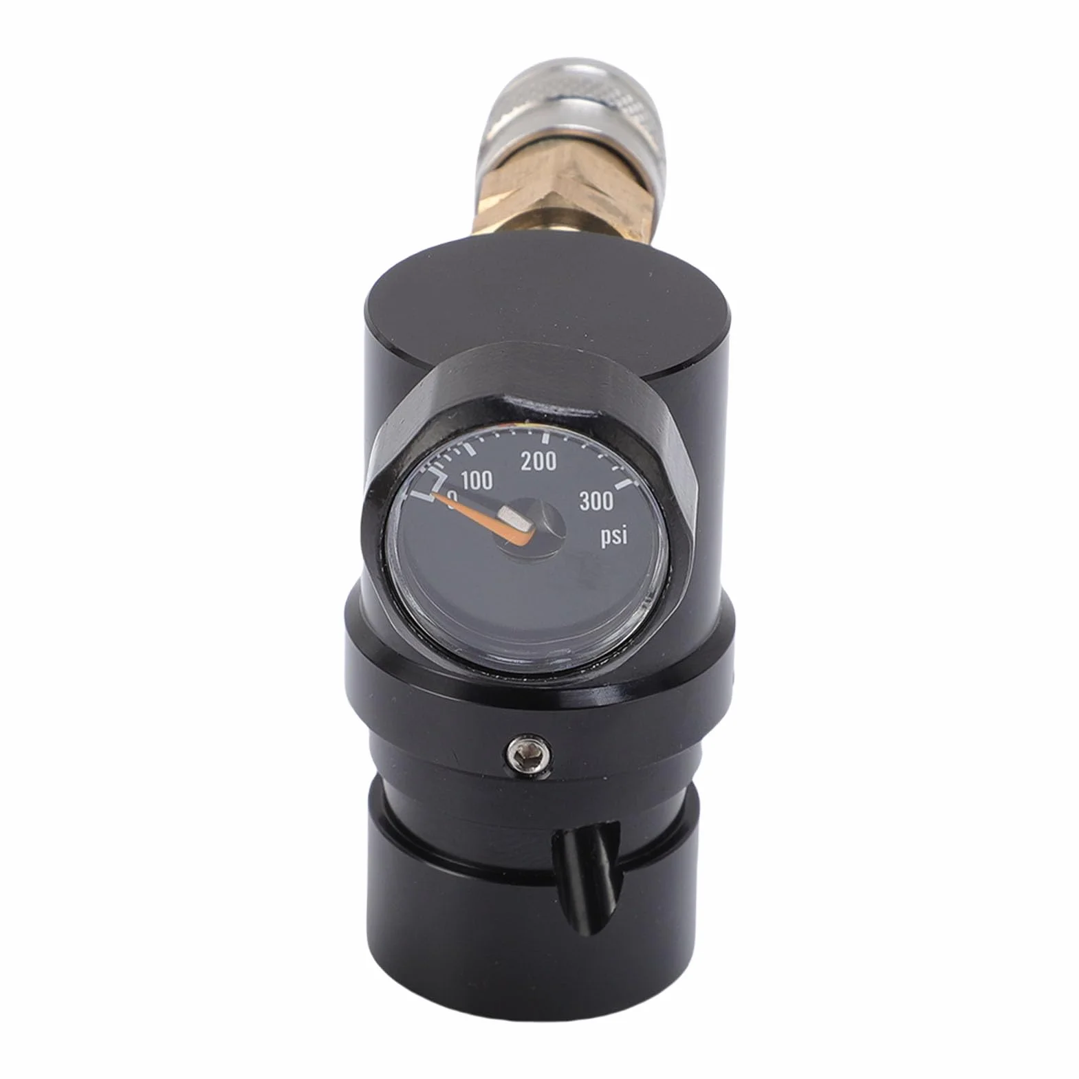 Mini Régulateur de CO2, Compact en Alliage d'aluminium Réglable pour Réservoirs HPA, 20psi à 200psi pour Airsoft et Paintball
