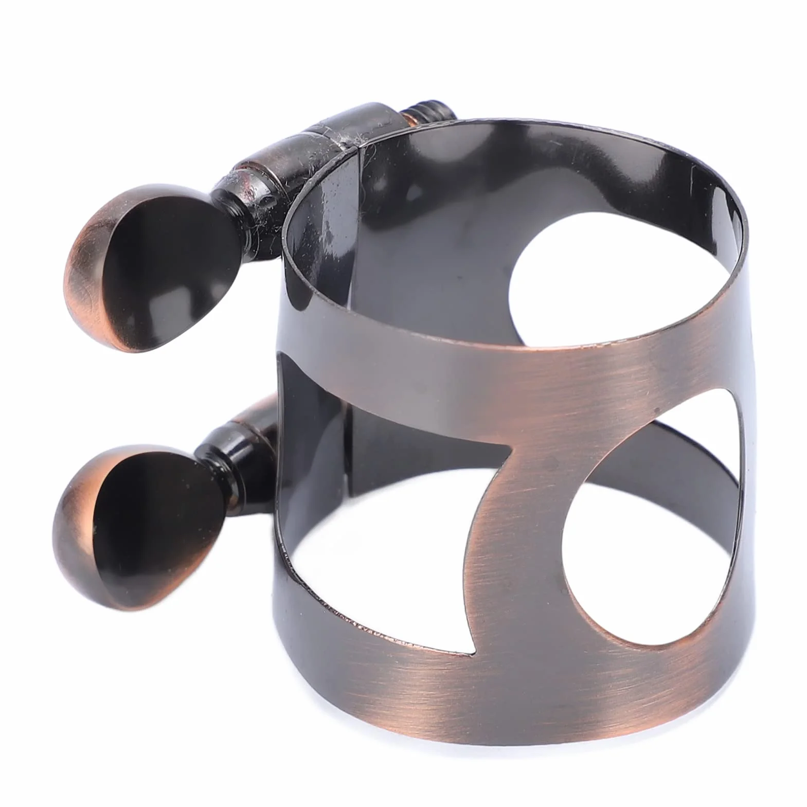 Ligature de Clarinette Métal Clip Fixation Anche Rouge Antique