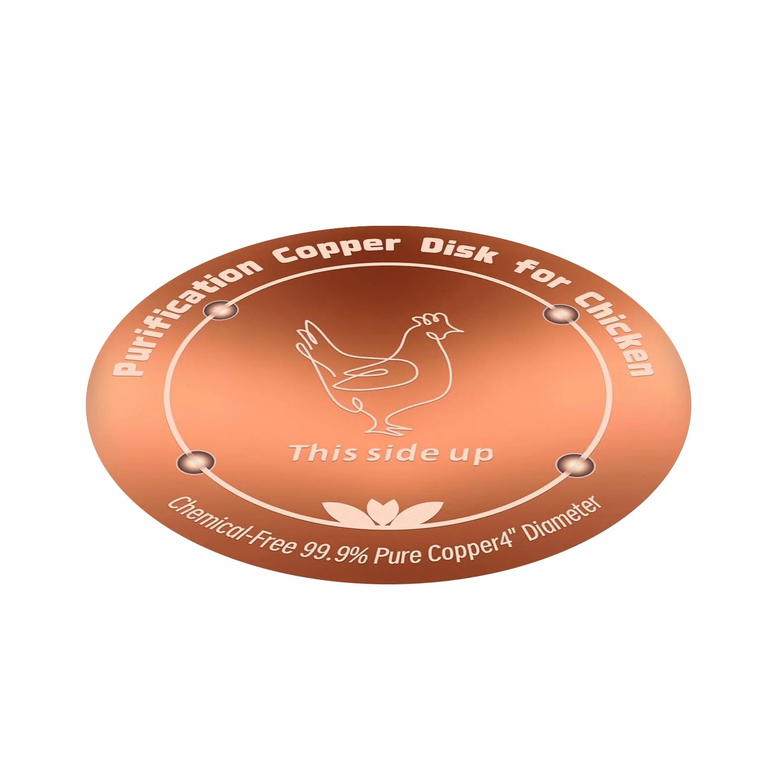 Copper Cleaning Disc 4 Inch Bird Bath Water Purifier Long Lasting for Garden Fountains
