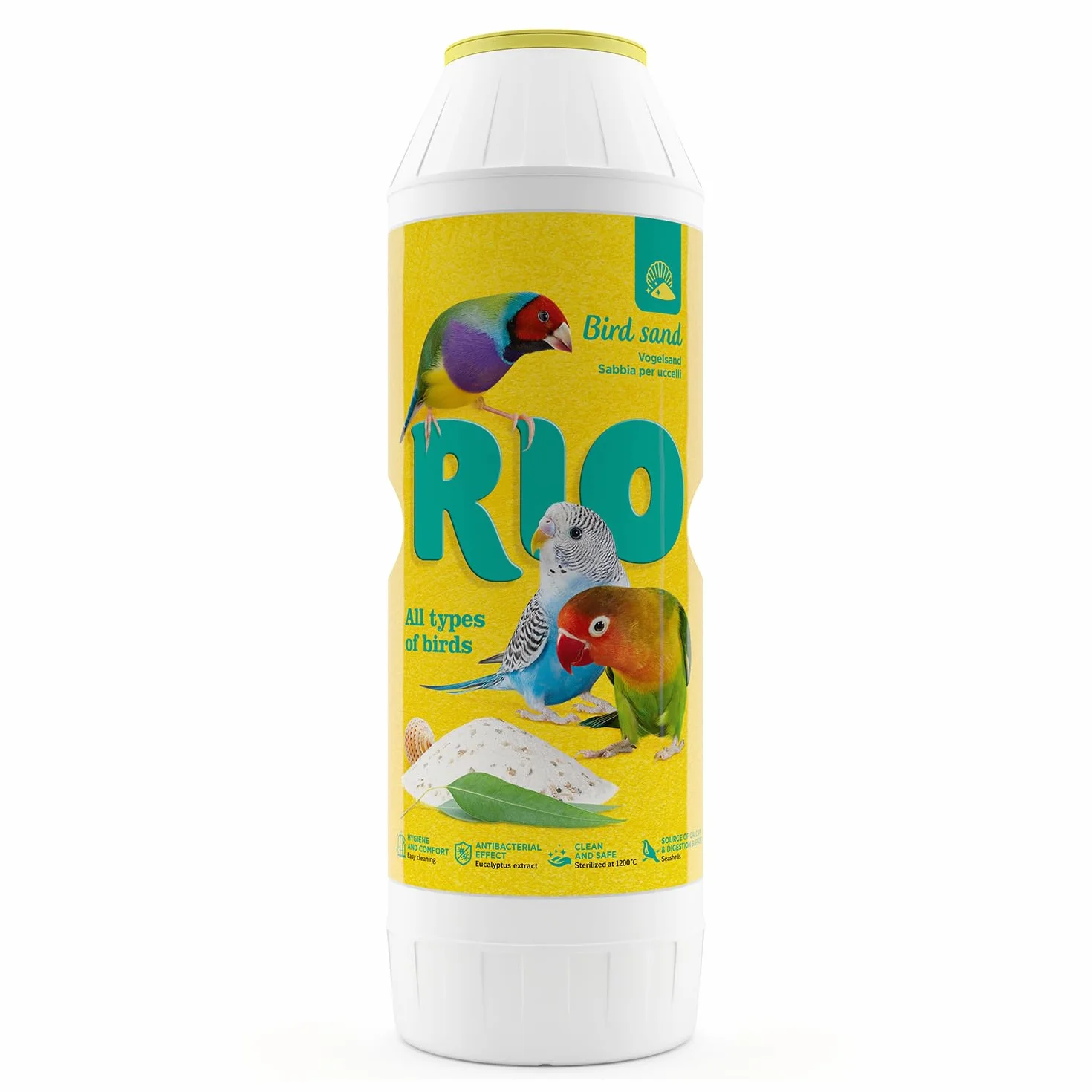 RIO Sable pour Oiseaux 2 kg avec extrait d'eucalyptus et calcaire d'huître
