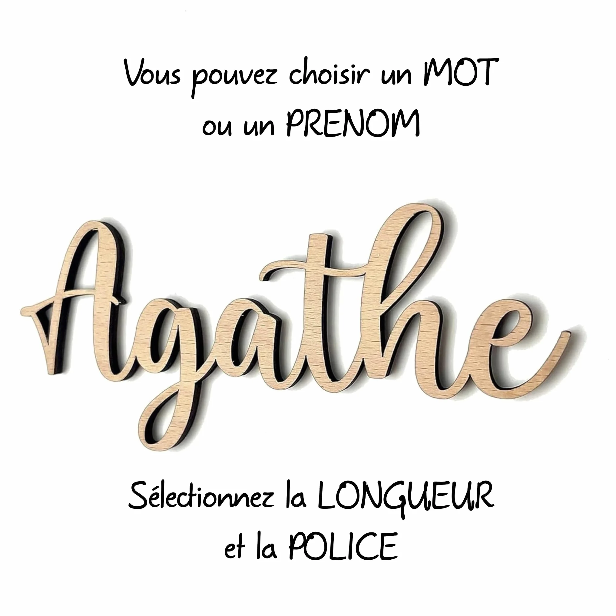 Décoration murale en bois personnalisé pour chambre bébé enfant
