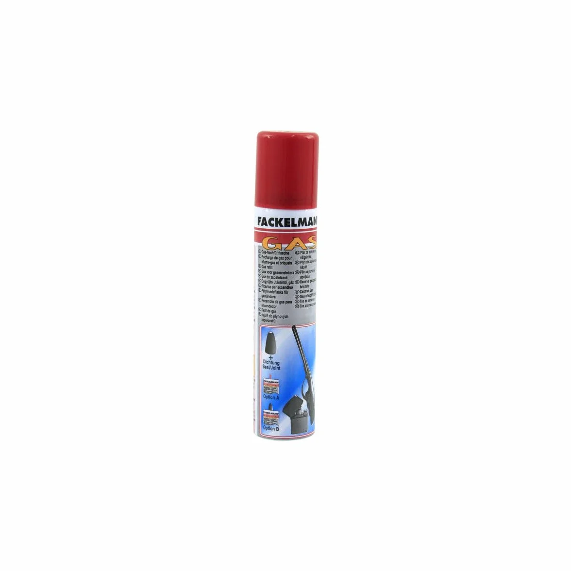 Fackelmann 14080 Lot de 2 Bidons Recharge gaz pour Allume gaz et Briquet, Recharge de gaz, Recharge pour Allume gaz, Gaz, 16,5 x 3,3 cm