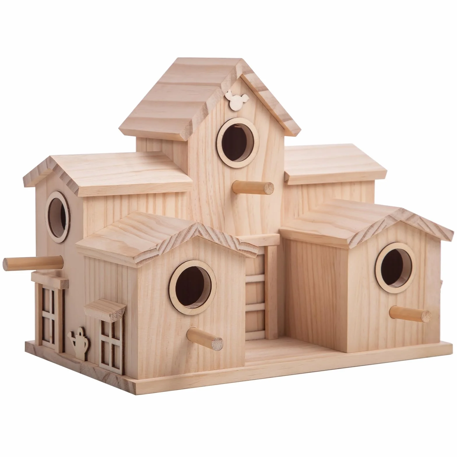 Nichoir en bois pin naturel maison de jardin décorative