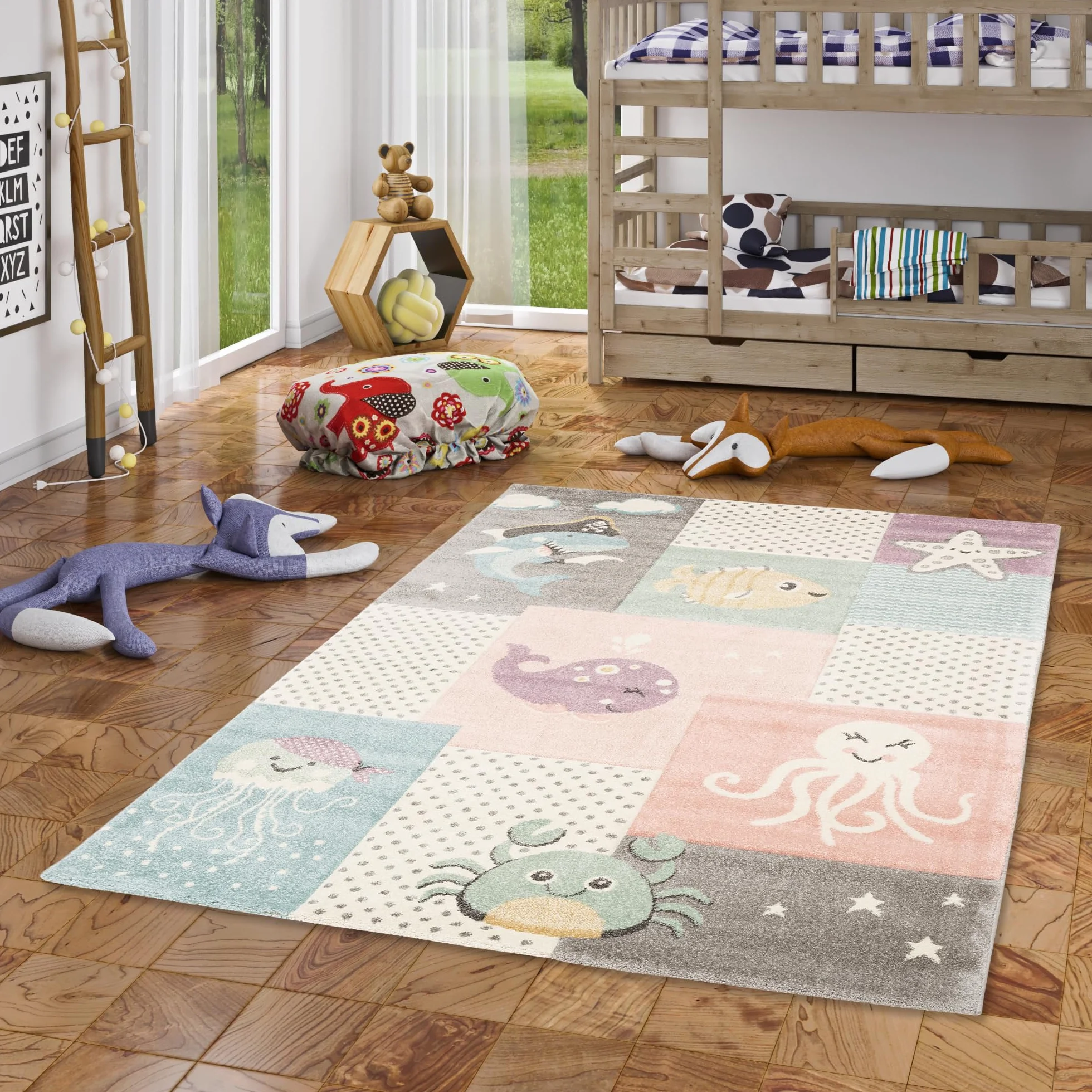 Pergamon Maui Kids Tapis pour Enfant Monde Sous-Marin Pastel 5 Tailles