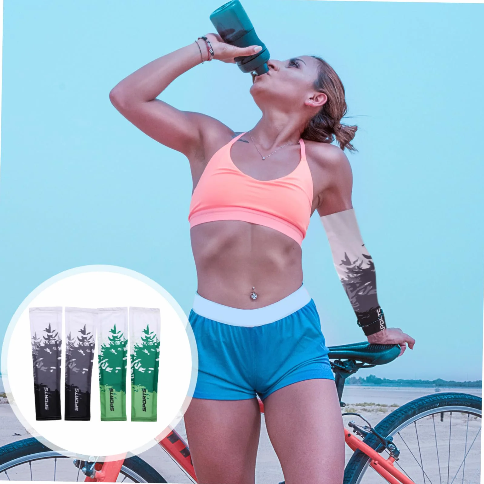 Toyvian 2paires Manches Pare-soleil Respirantes Pour Bras Protection Uv Manches Confortables Et Rafraîchissantes Pour Activités Extérieur