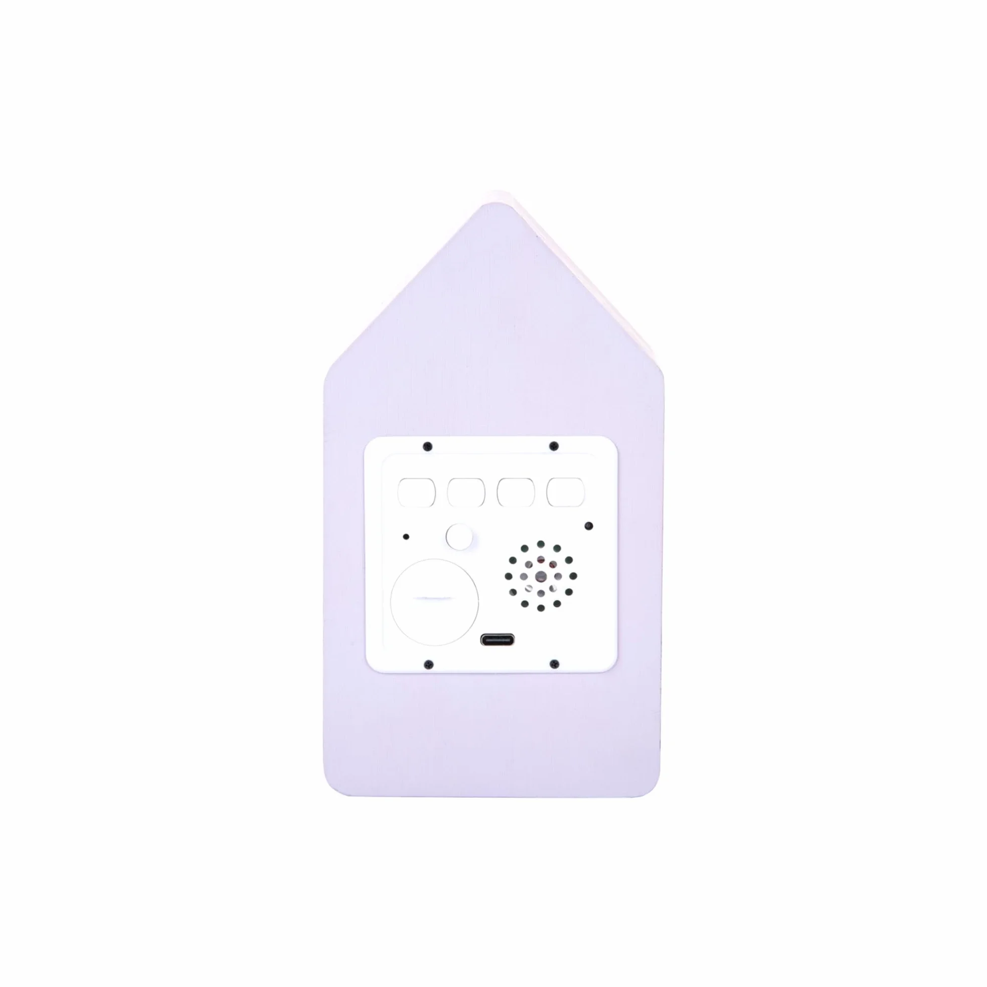 Karlsson Cuckoo Réveil LED rectangulaire en bois Violet 9 x 9 x 15,8 cm