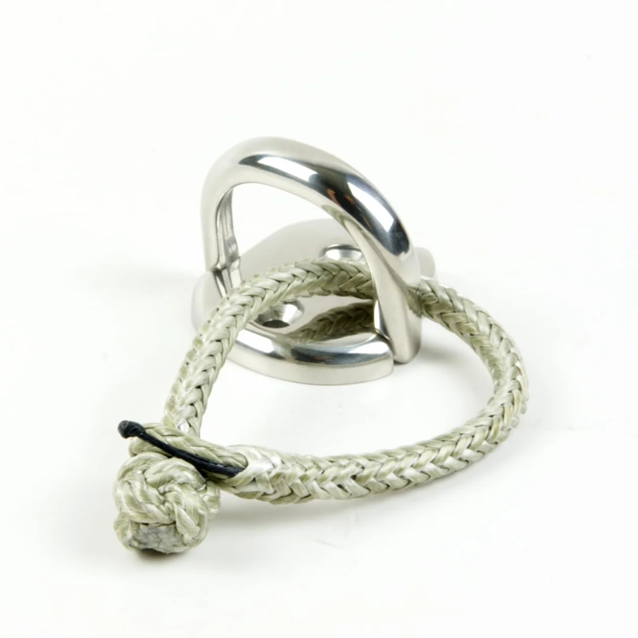 Dyneema® Manille de cordage avec ouvre-boîte - Manille souple 4/6/8/10 mm - Gris/noir - Fabriquée à la main en Allemagne - Spécialement conçue pour une utilisation dans un
