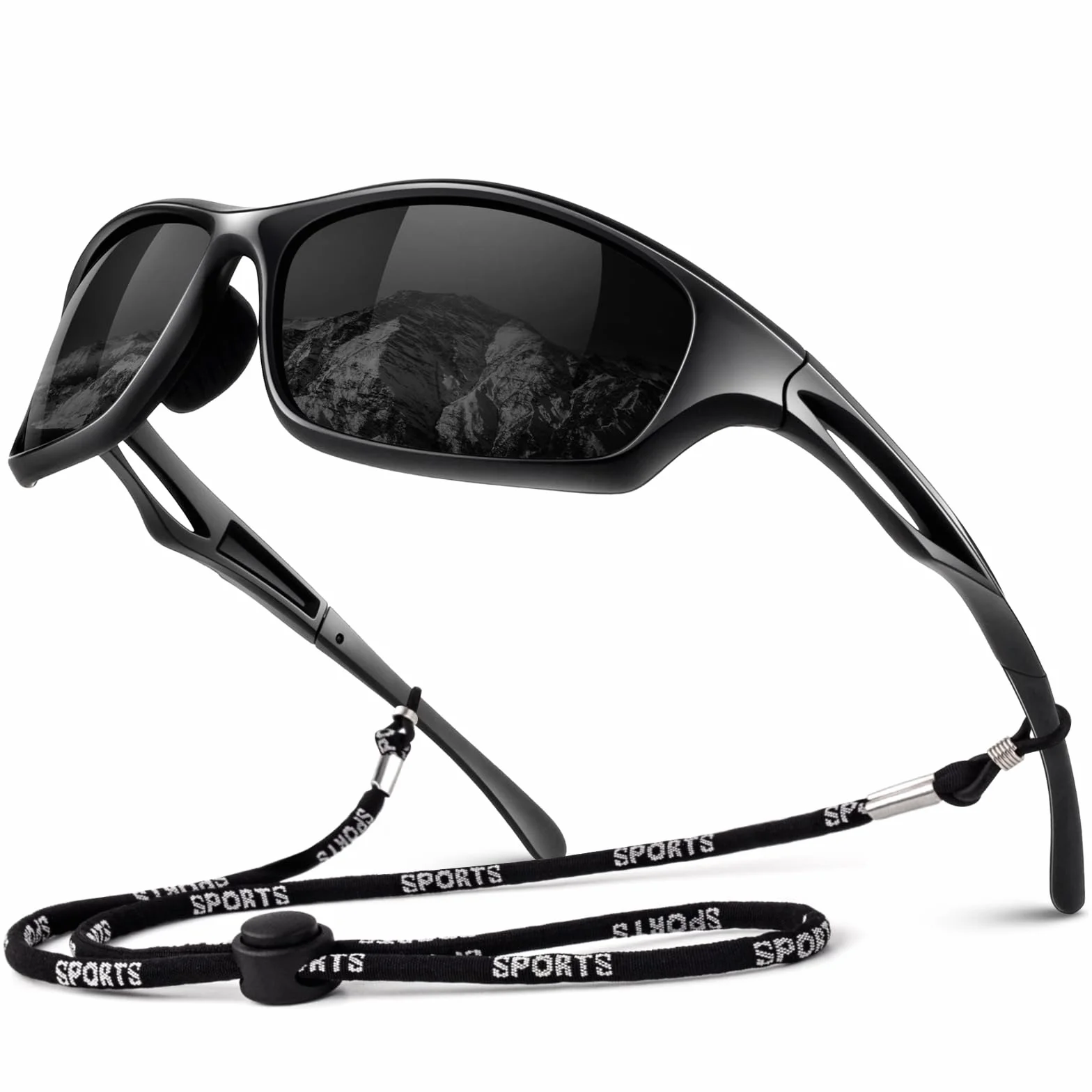 LINVO Lunettes de Soleil Homme Femme Polarisées Légère Sport Conduite Cyclisme Pêche 100% Protection UV400 CAT 3 CE