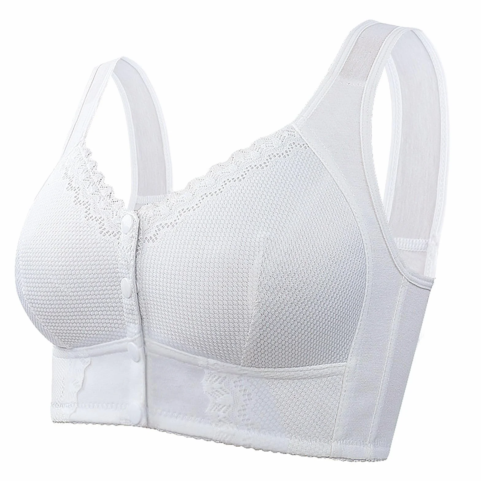 Soutien-Gorge Respirant à Fermeture Frontale sans Armatures pour Femmes Âgées