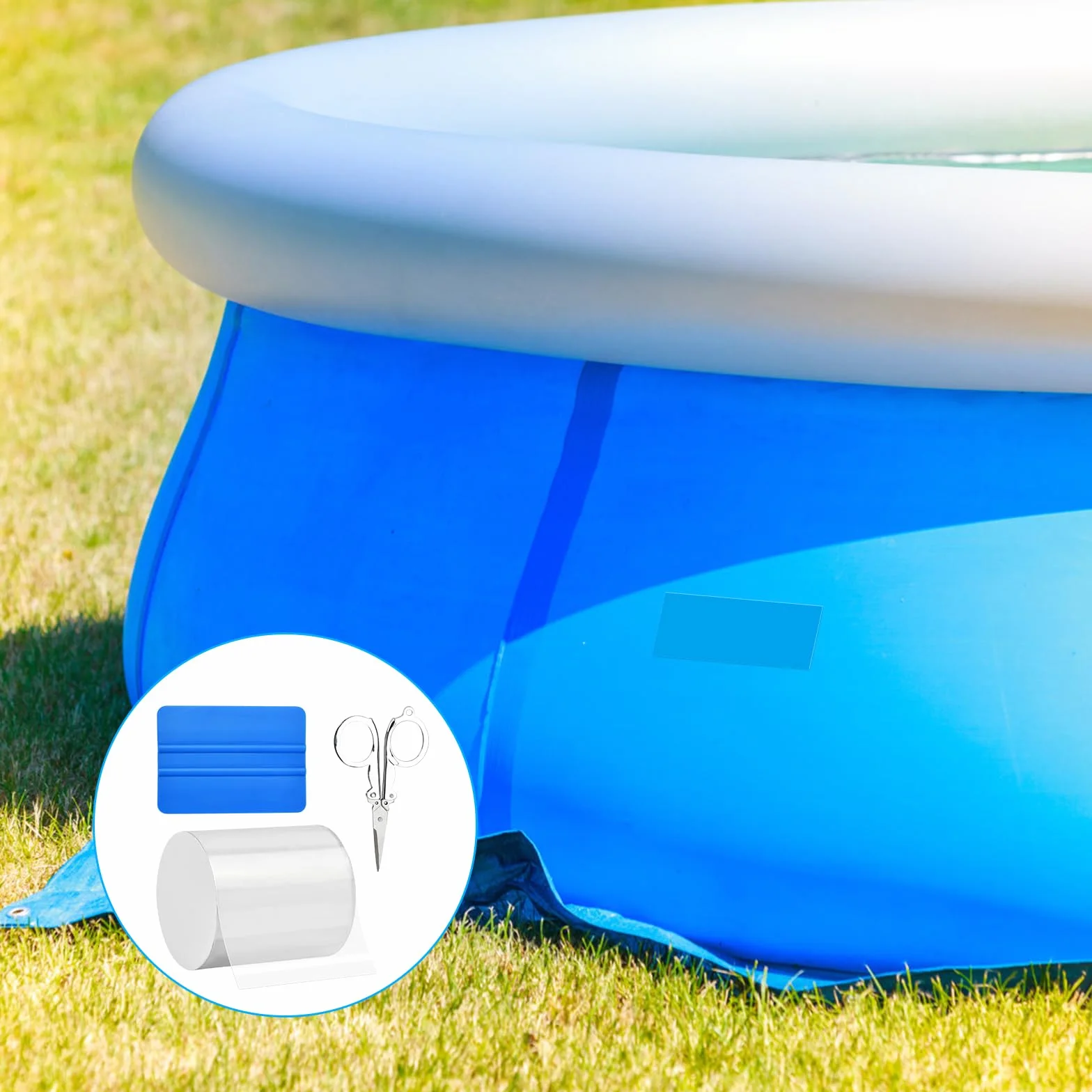 Ruban Adhésif pour Réparation de Piscine sous-Marine 10 x 150 cm Transparent Anti-Fuite