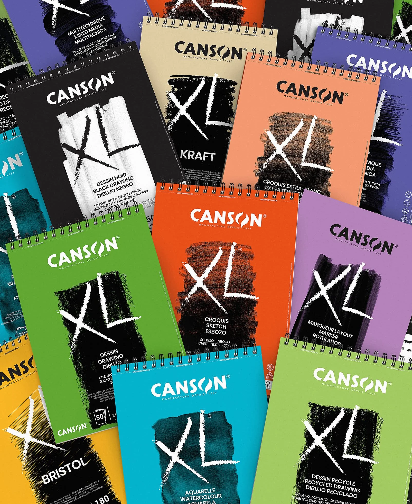CANSON Bloc Dessin XL Aquarelle A4 300g Grain Fin 30 Feuilles