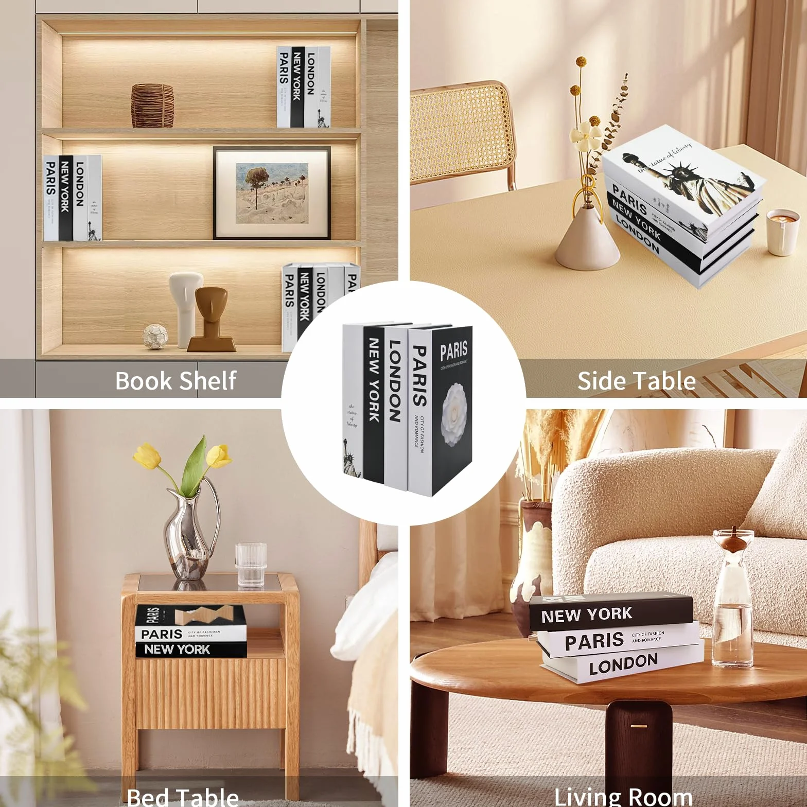 Faux Livre Décoration Luxe, Livre Deco pour Salon Table