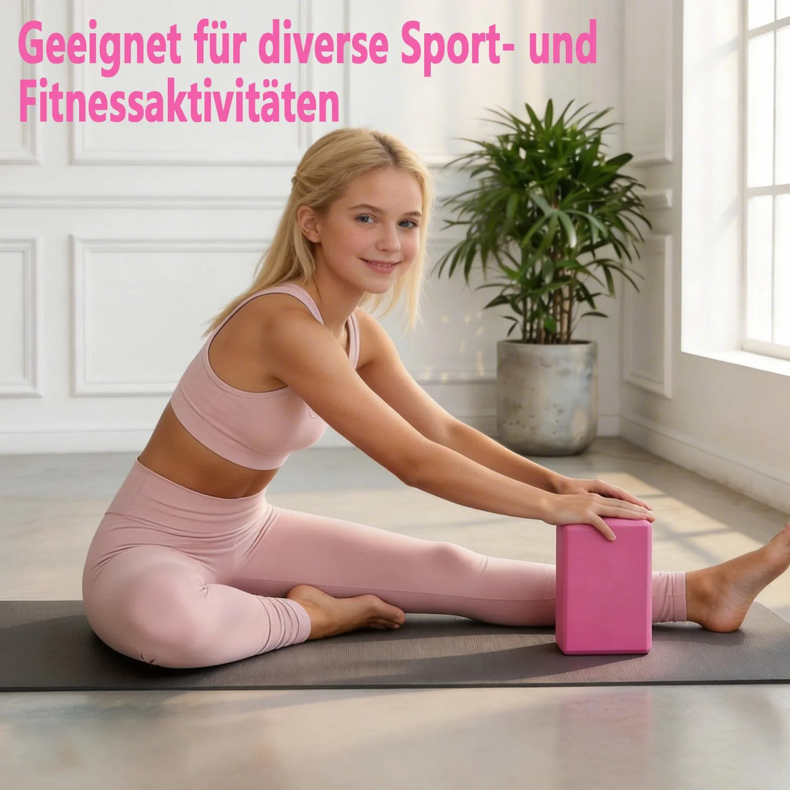 Ensemble de 2 Briques Yoga – Mousse Haute Densité Antidérapante, Accessoire Parfait pour Pilates, Danse et Équilibre Gymnique (Rouge)