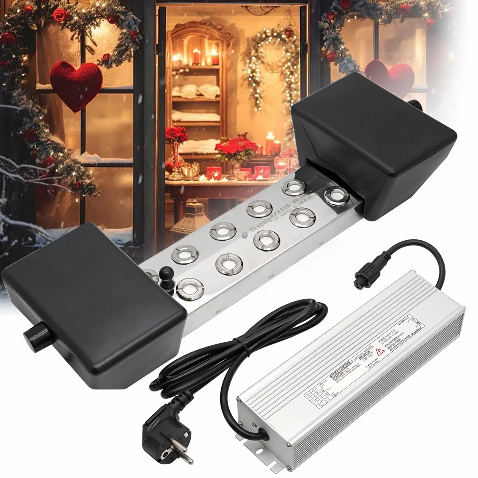 Mist Maker Fogger 10 Tête 7L/H Brumisateur À Ultrasons 400w avec Bouée pour Étangs Aquariums