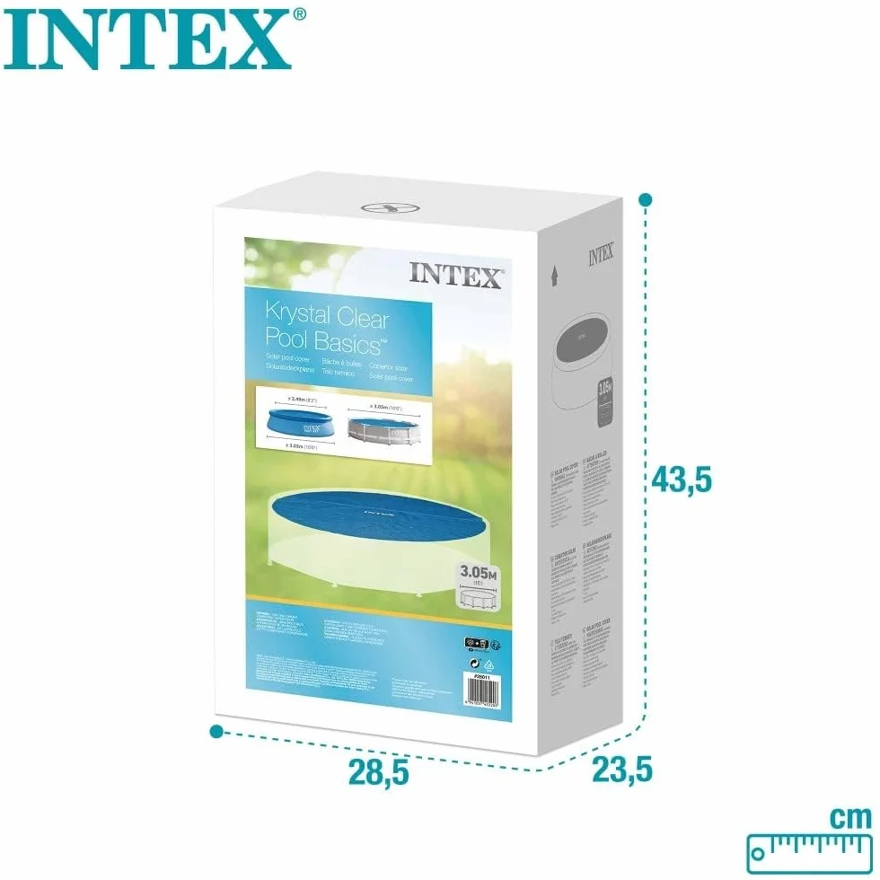 Intex Bâche Solaire pour Piscine Easy & Frame 305 cm Bleu