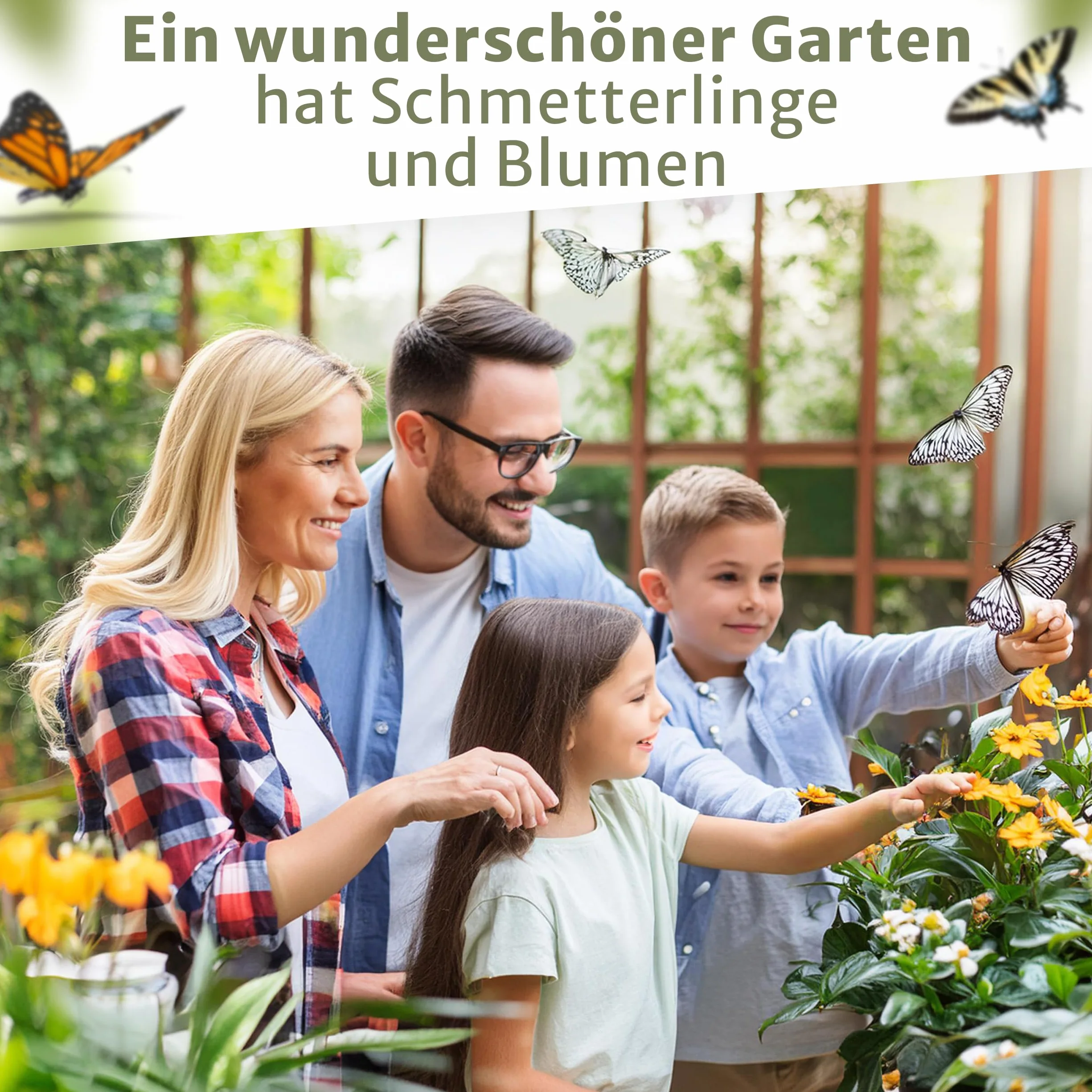 Oramics Maison à papillons en pin avec toit en métal résistant aux intempéries pour jardin et balcon