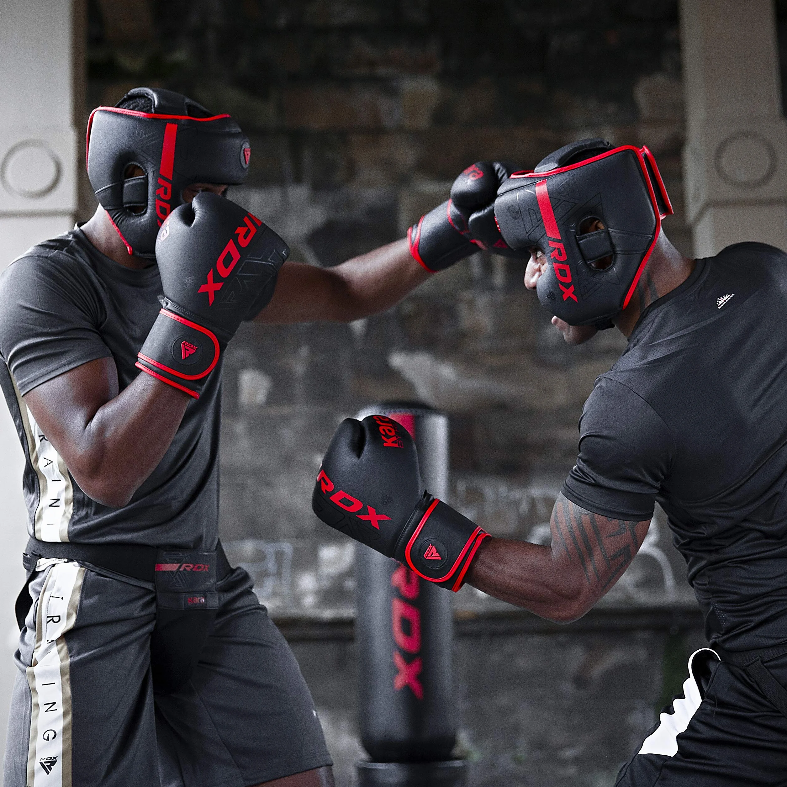 RDX Casque Boxe MMA Maya Hide Cuir Protection Tête Entraînement Muay Thai Kickboxing