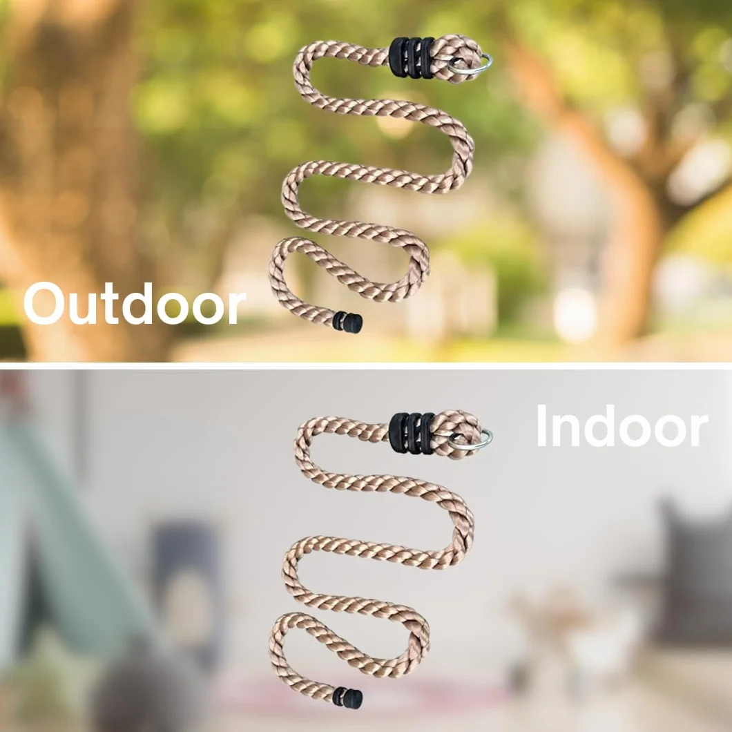 Corde d'escalade enfant 200-800 cm avec mousqueton 26 mm sans nœud