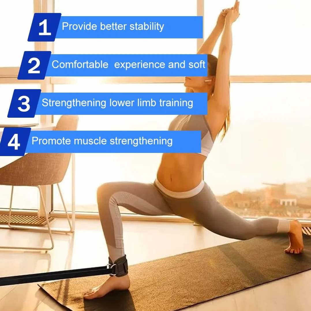 Chevillère à poulie rembourrée noire sangle de câble pour musculation fitness