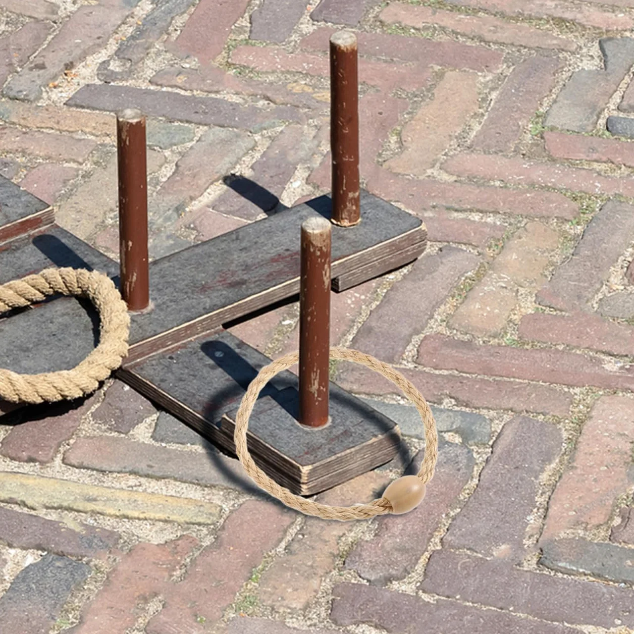 SUPVOX Jeu De Lancer D'Anneaux De Jardin en Corde 12 Pièces - Ensemble Portable pour Jeux Extérieurs
