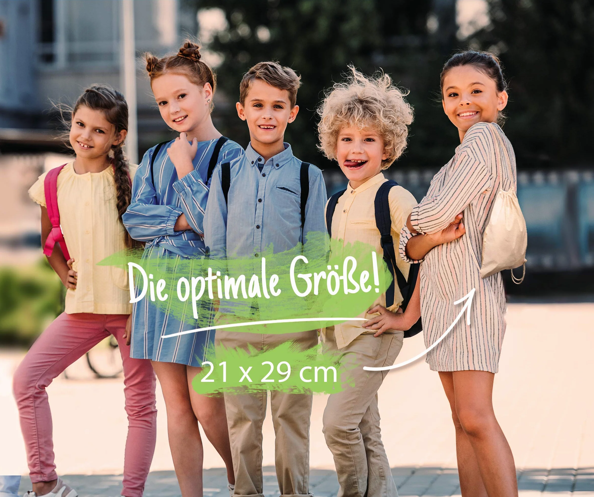 ELES VIDA Sac en Coton pour Enfants, 21 x 29 cm - Petit Sac de Sport et à Dos en Tissu, Jute Certifié Oeko-TEX®