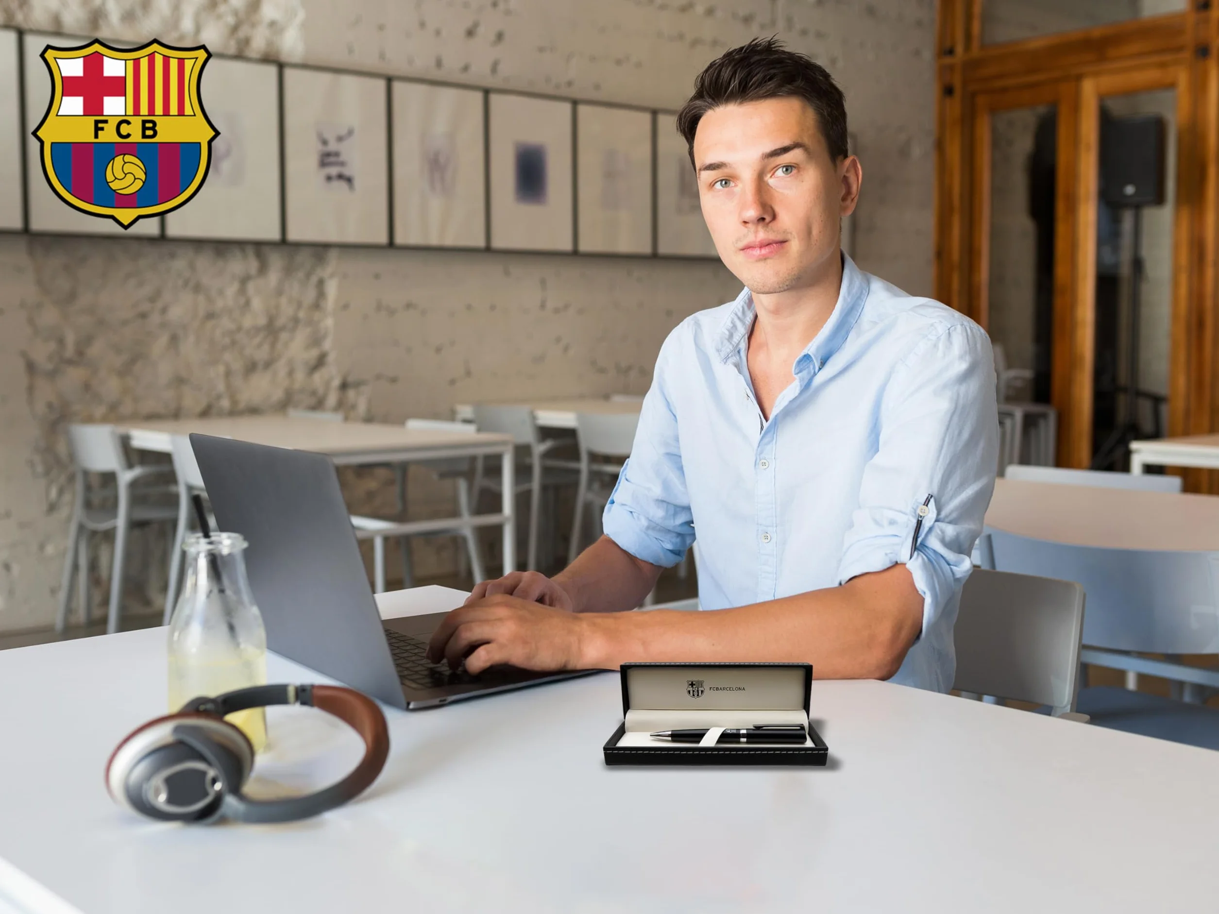 CYP BRANDS FC Barcelona Stylo bille anodisé dans étui