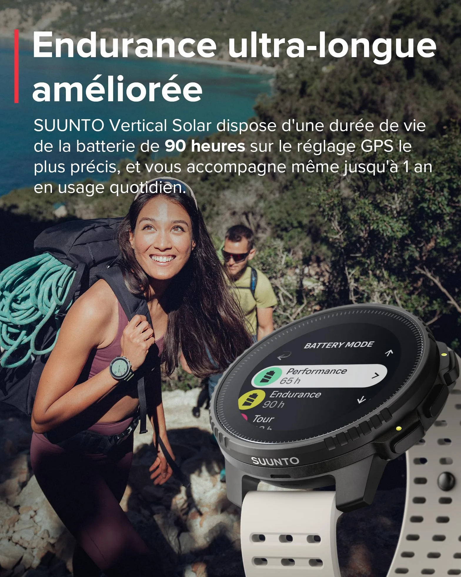 SUUNTO Vertical Montre Connectée Sport Homme GPS Tracker Activités Cardiofréquencemètre Altimètre Baromètre Chargement Solaire