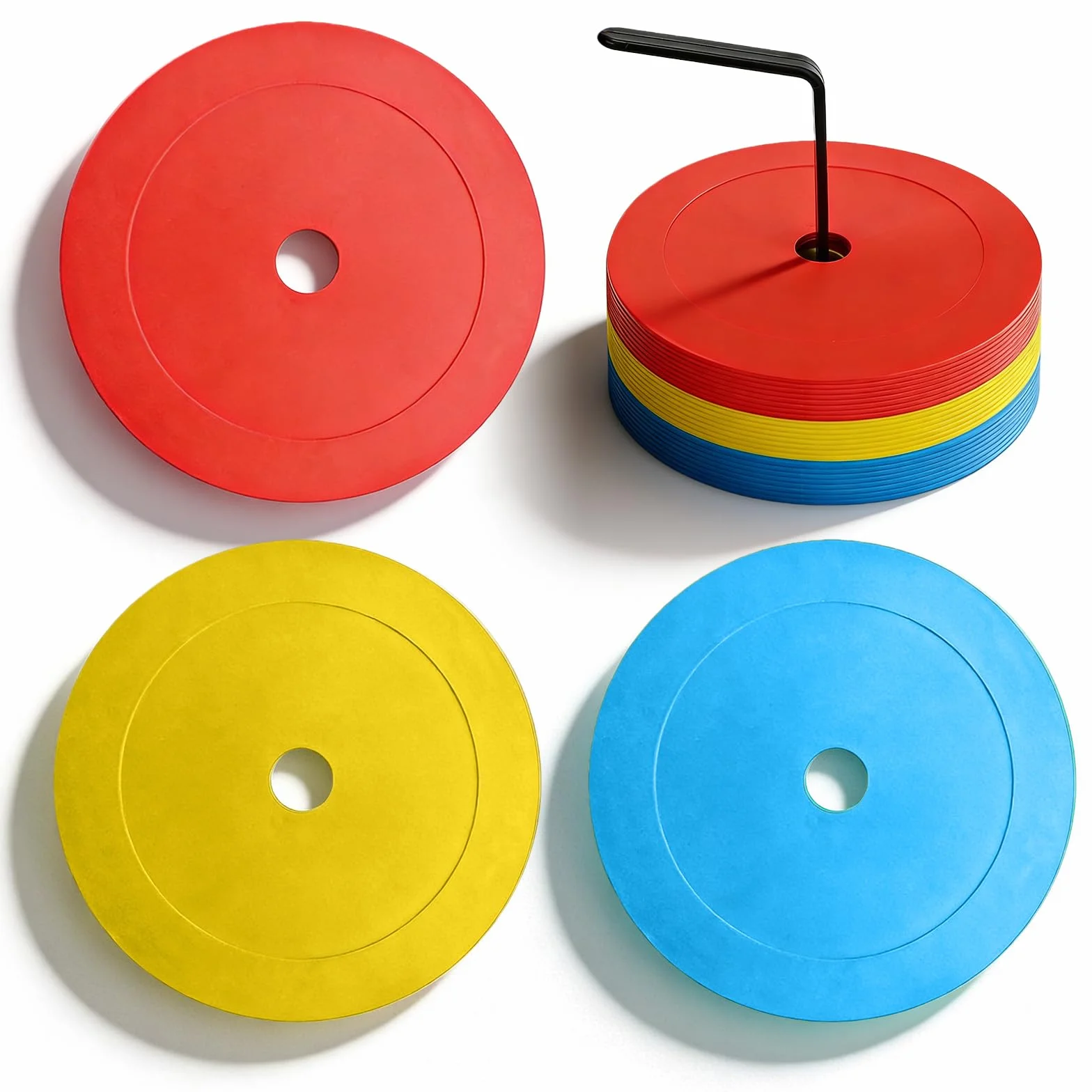 Disques de Marquage 24 Pièces 15 cm Antidérapants pour Football Basket Handball