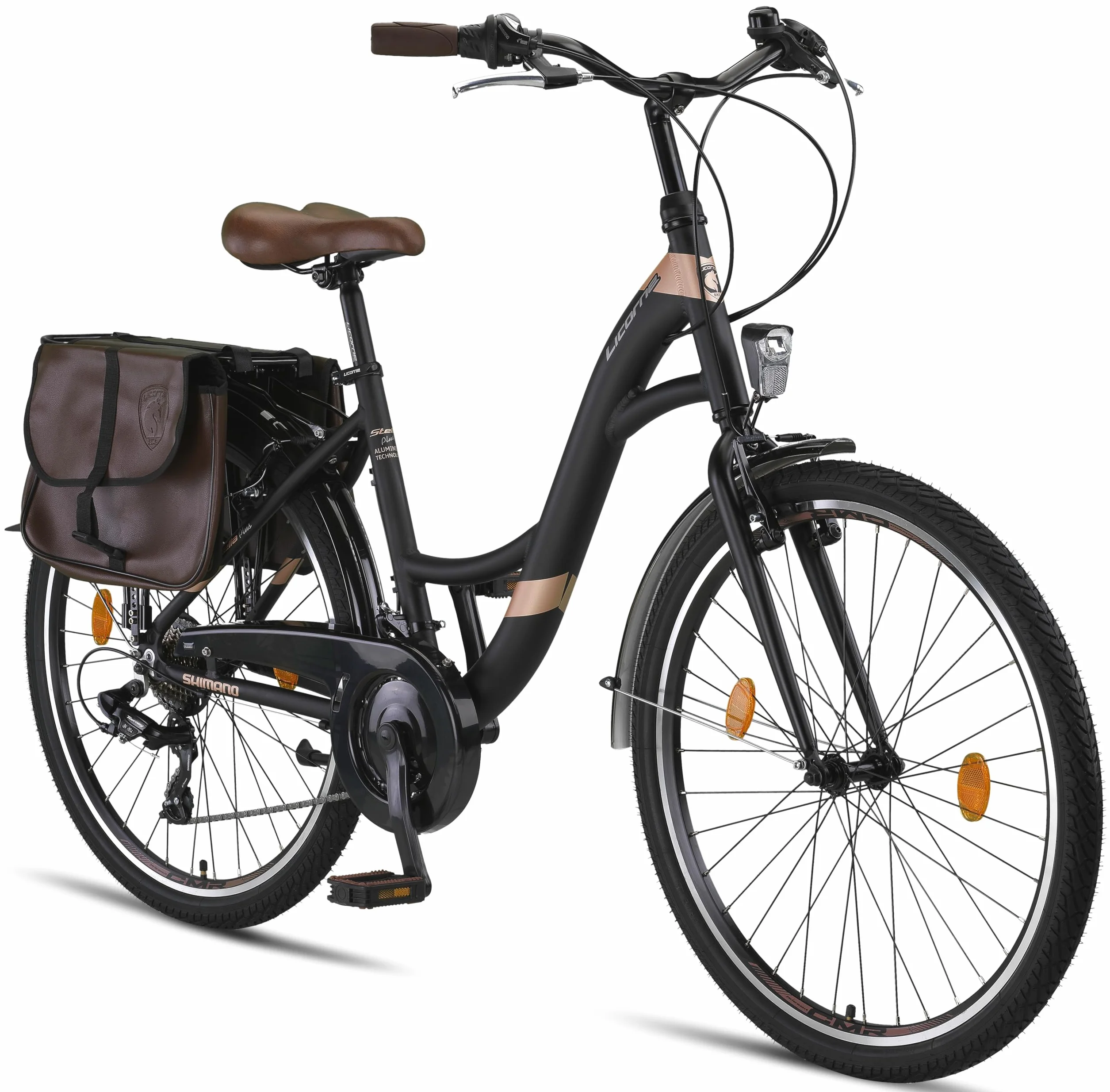 Licorne Bike Stella Plus City Bike aluminium 26" 28" 21 vitesses Vélo hollandais StVZO