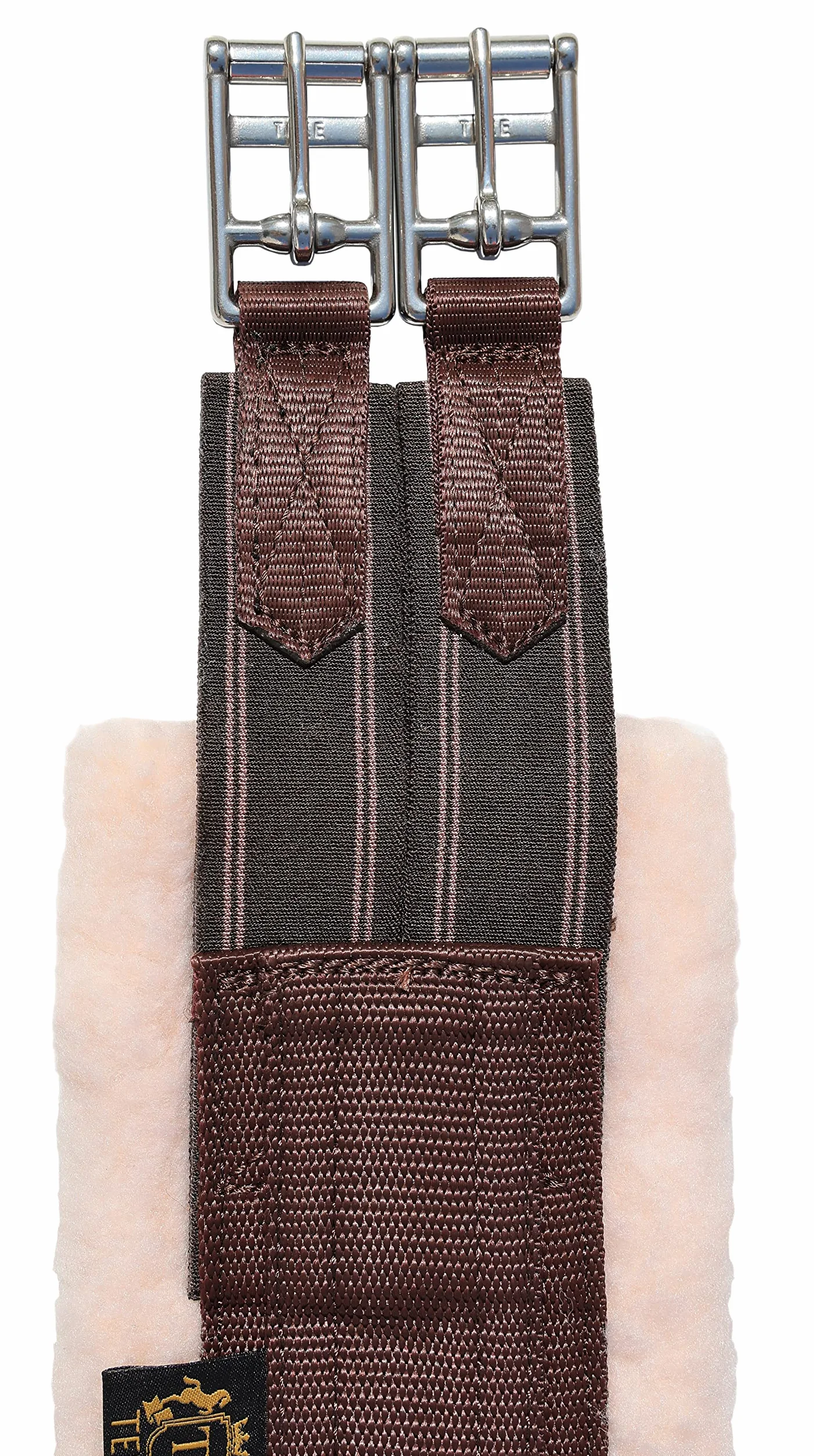 T TEKE Sangles anglaises quotidiennes pour chevaux : rembourré avec polaire, élastique double face robuste et boucles en acier inoxydable (tailles 96,5 - 142,2 cm)