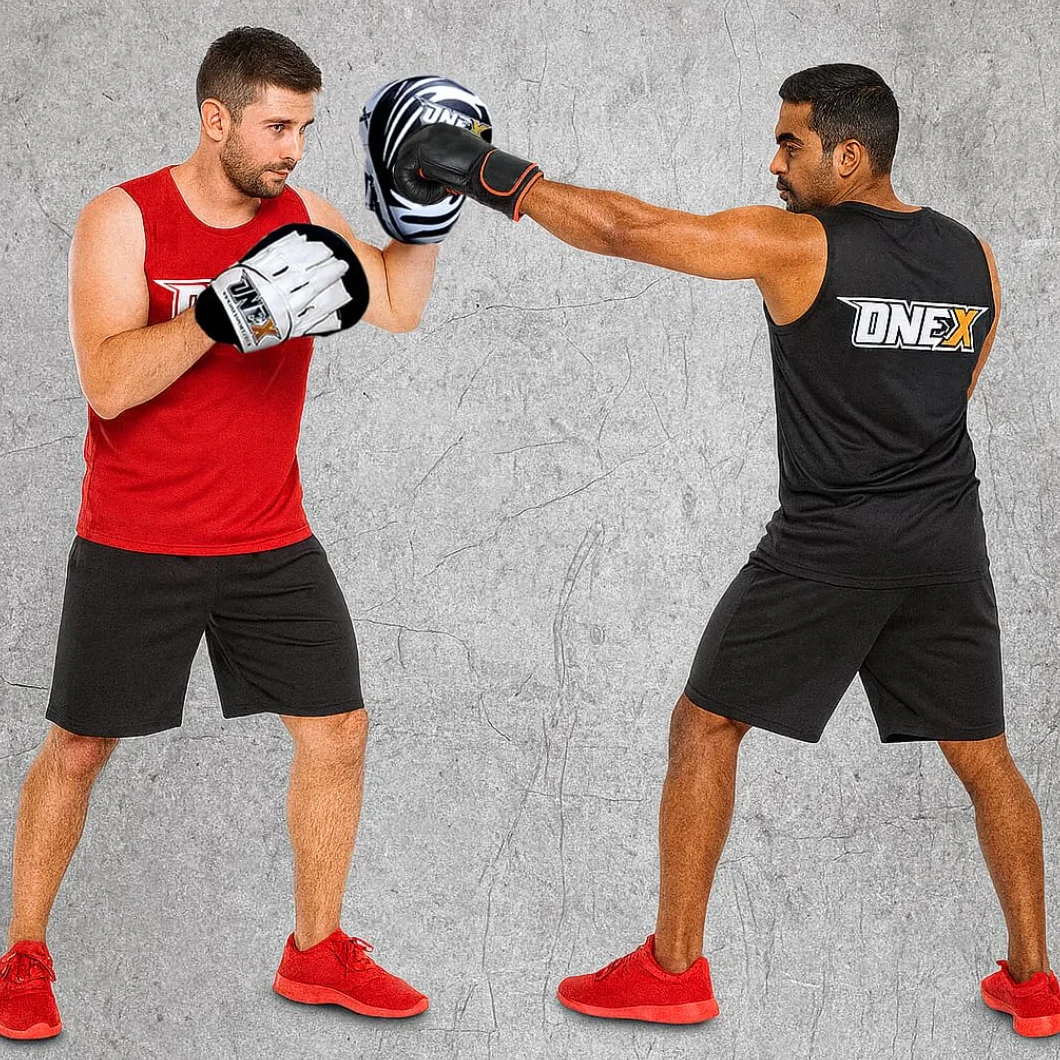 1 Paire de Pattes d'ours Boxe en Cuir Bouclier Courbe pour Boxe Taekwondo Muay Thaï MMA Cible Pad pour l'Entraînement de Sport de Combat (Black/White)