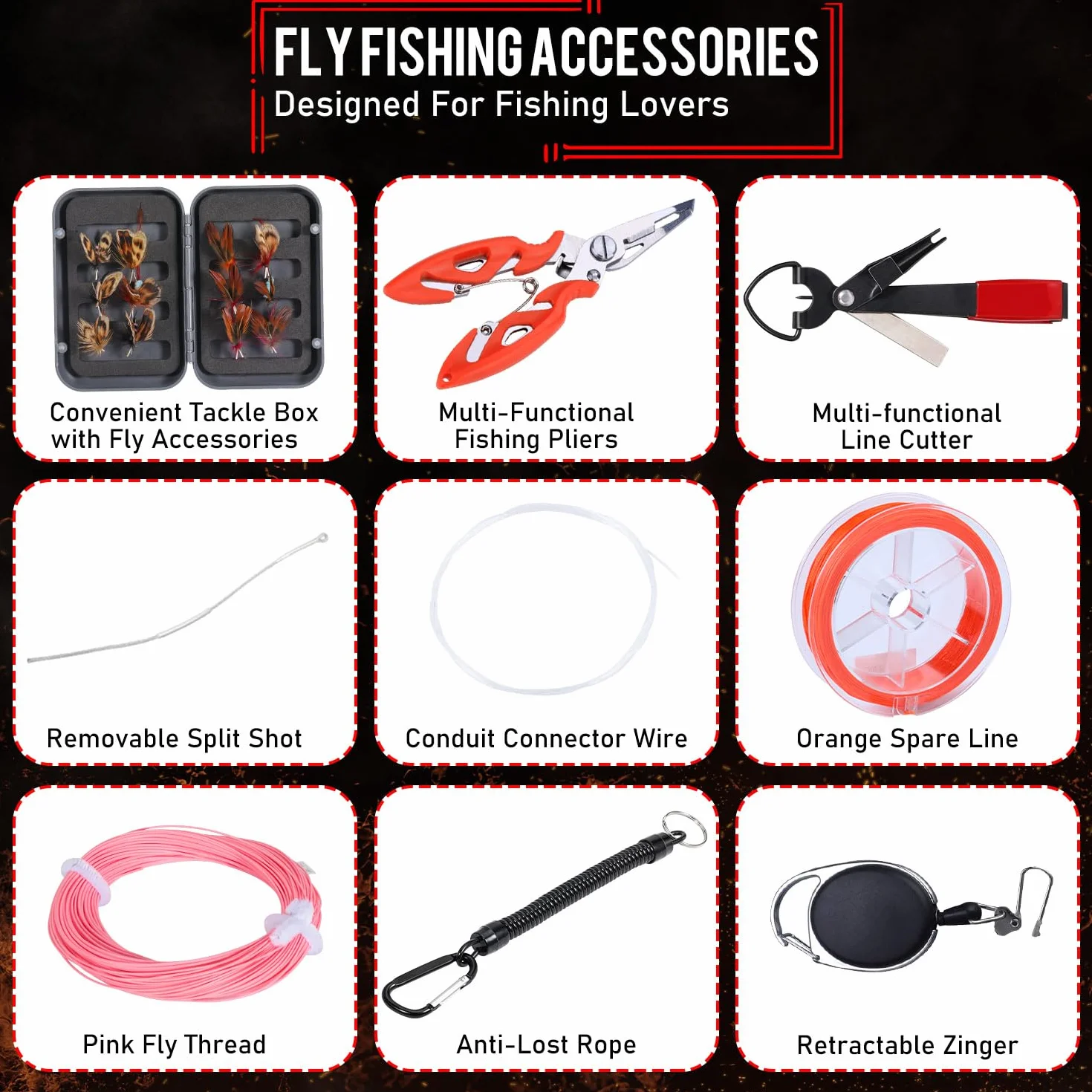 Sougayilang Ensemble canne à pêche à la mouche et moulinet, 4 pièces ultra poids portable et moulinet en aluminium usiné CNC avec sac de canne à pêche