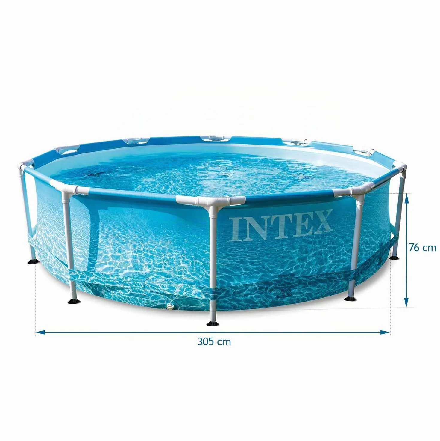 Intex kit piscinette tubulaire ocean 3,05 x 0,76m