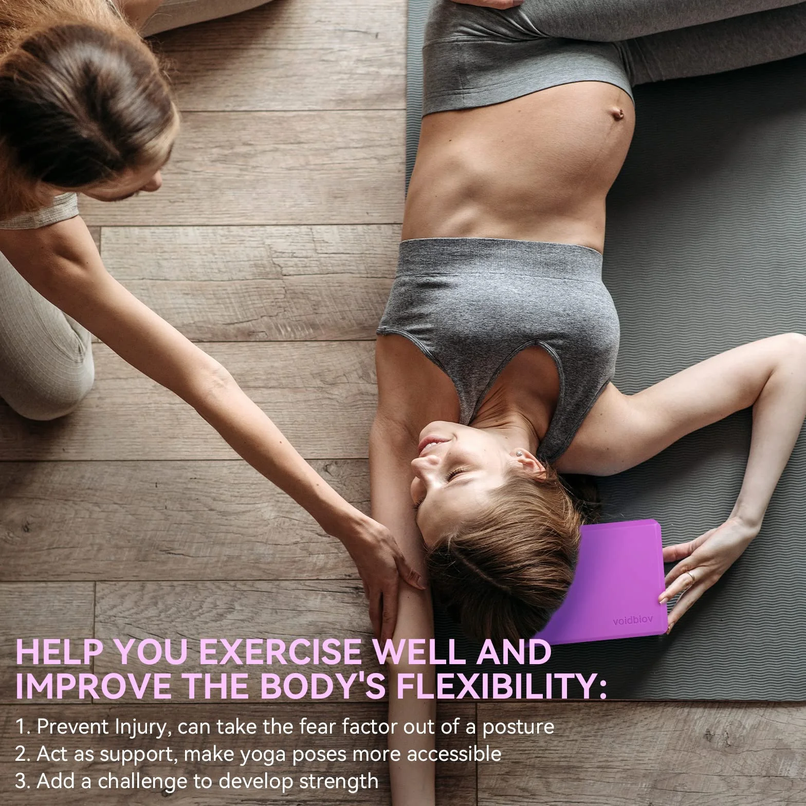 Les Blocs de Mousse Yoga Lot DE 22,9 x 15,2 x 7,6 cm, Haute densité d'exercice de Pilates Briques, Prise en Charge de Vos Exercices et s'ouvre à Votre Corps, Vous Offrir Une Stable Fond de Teint