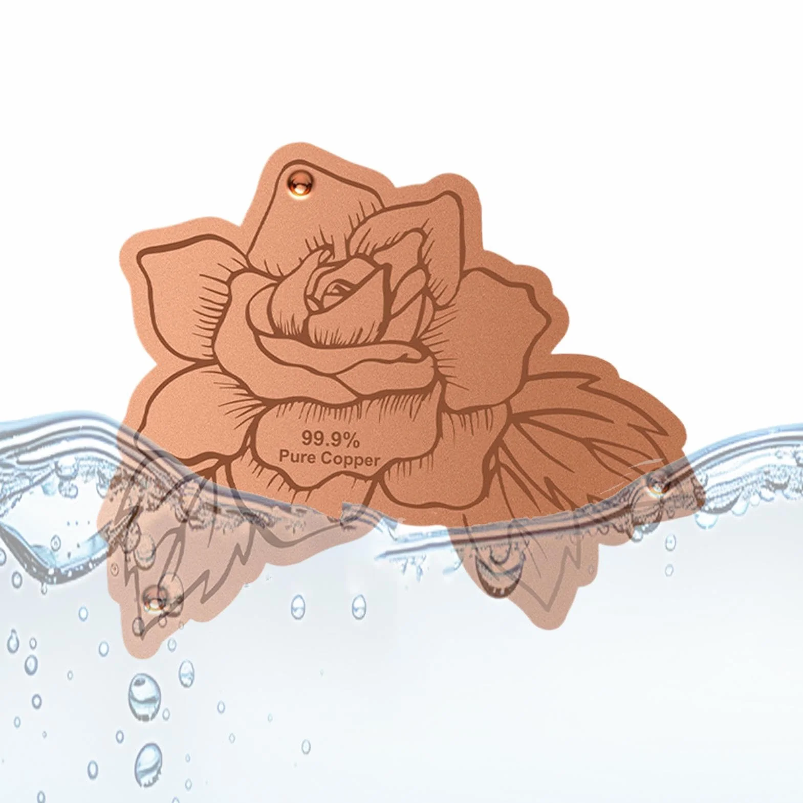 Disque en cuivre purificateur d'eau pour bain d'oiseaux - Extérieur Jardin