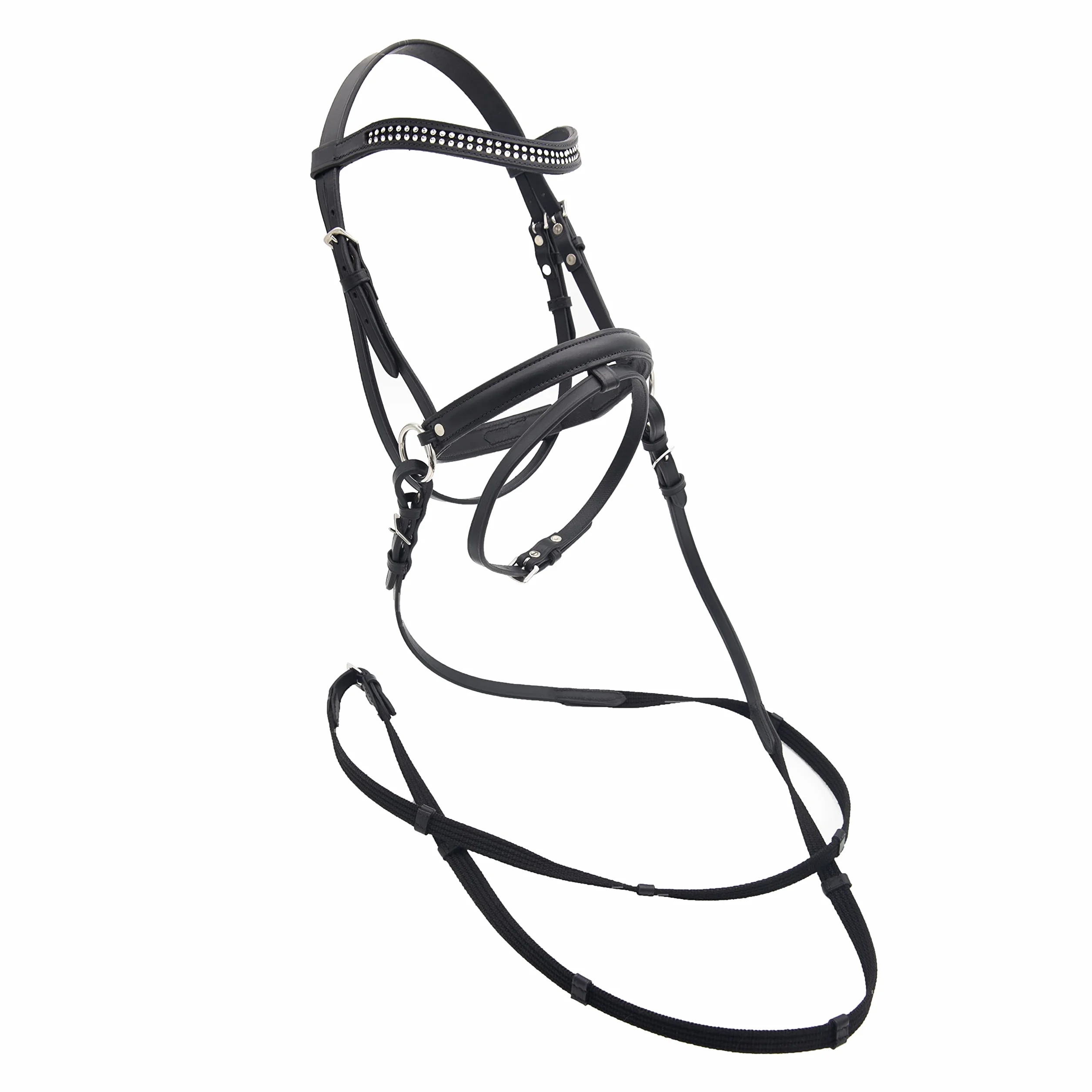 PFIFF 103031 Bridon Lilly de qualité supérieure pour Chevaux de Jeu Noir Shetty